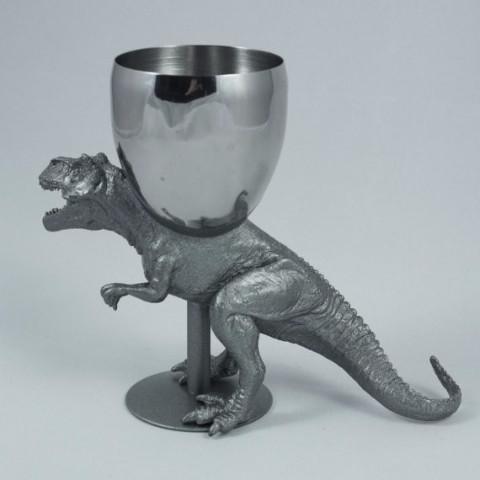 T-Wineosaurus Rex Kiddush Cup in Antique Silver - POS、mySite、topwebapps