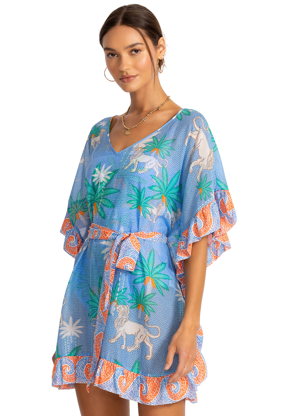 Johnny Was Women's Johnny Was x Paolita Circe's Garden Tulum Kaftan、mySite、noshort