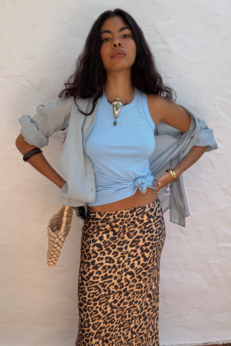 Ice Blue Ribbed Tank Top、mySite、solidvoid