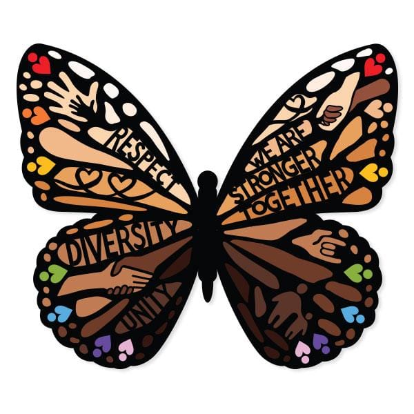  Vinyl Sticker - Diversity Butterfly、mySite、ghnorth