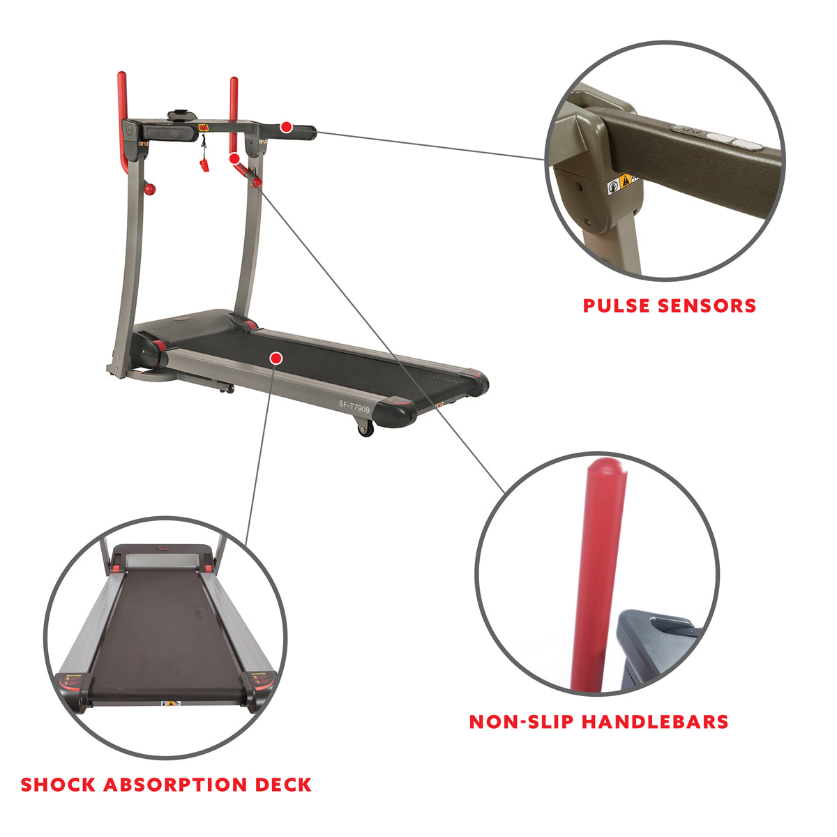  Folding Electric Treadmill with 12 Level Auto Incline, LCD and Pulse Monitor- SF-T7909、mySite、ghnorth