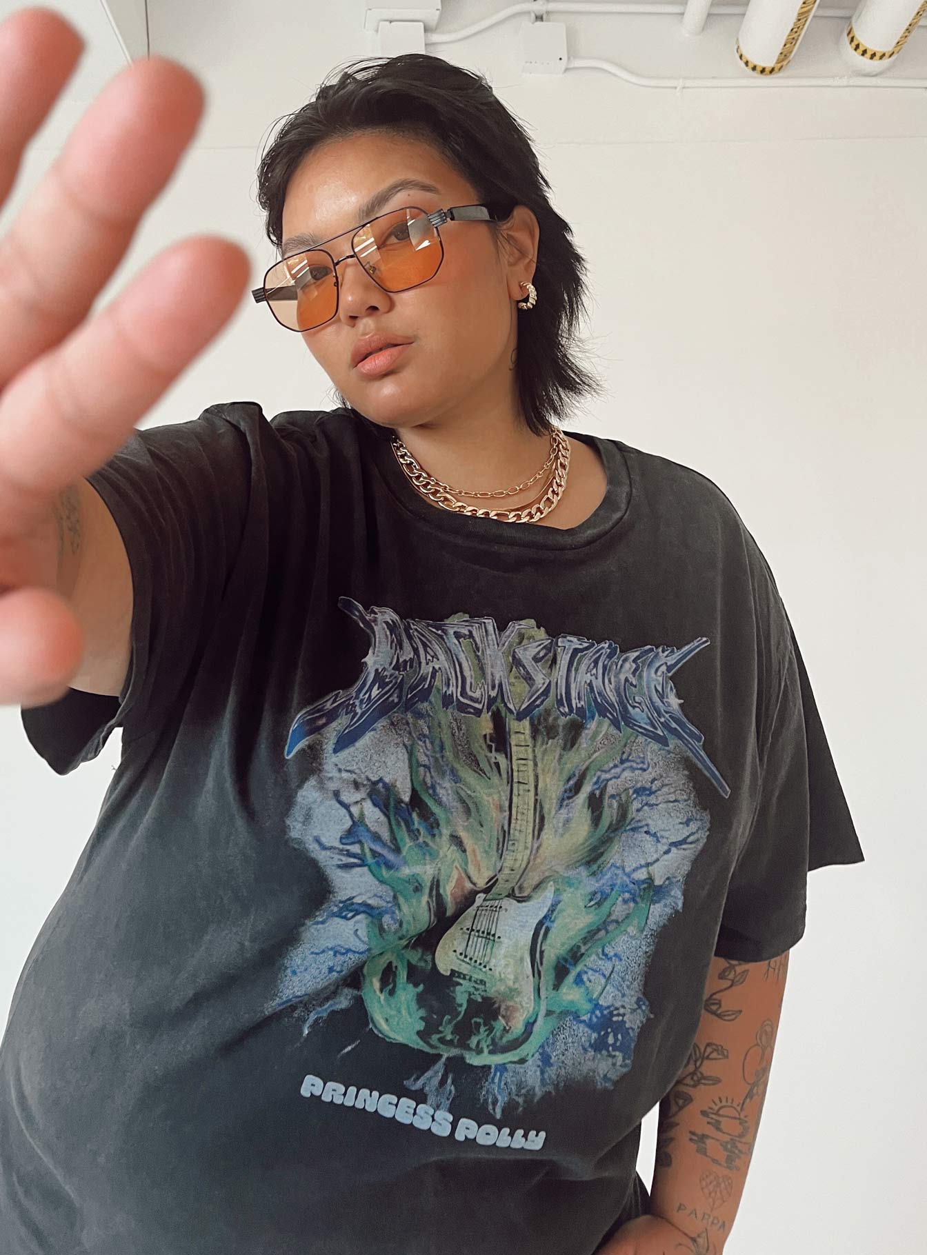 Backstage Oversized Tee Curve、mySite、solidvoid