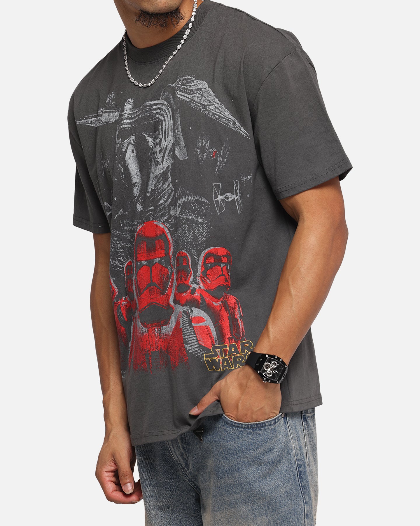 73 Studio Star Wars Order 66 Vintage T-Shirt Black Wash、mySite、zt4zffjzw