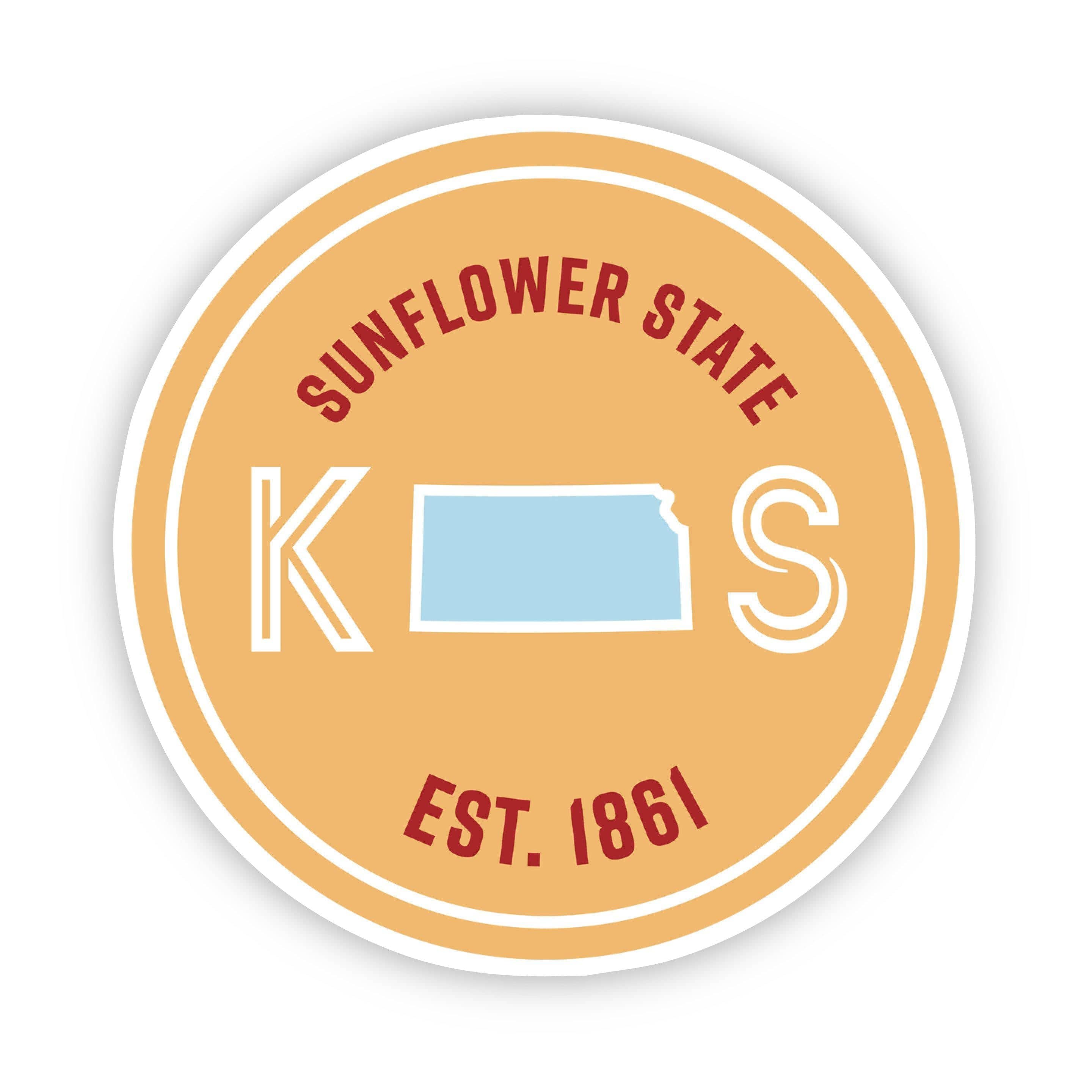  Sunflower State Kansas Sticker、mySite、elrpsem3k