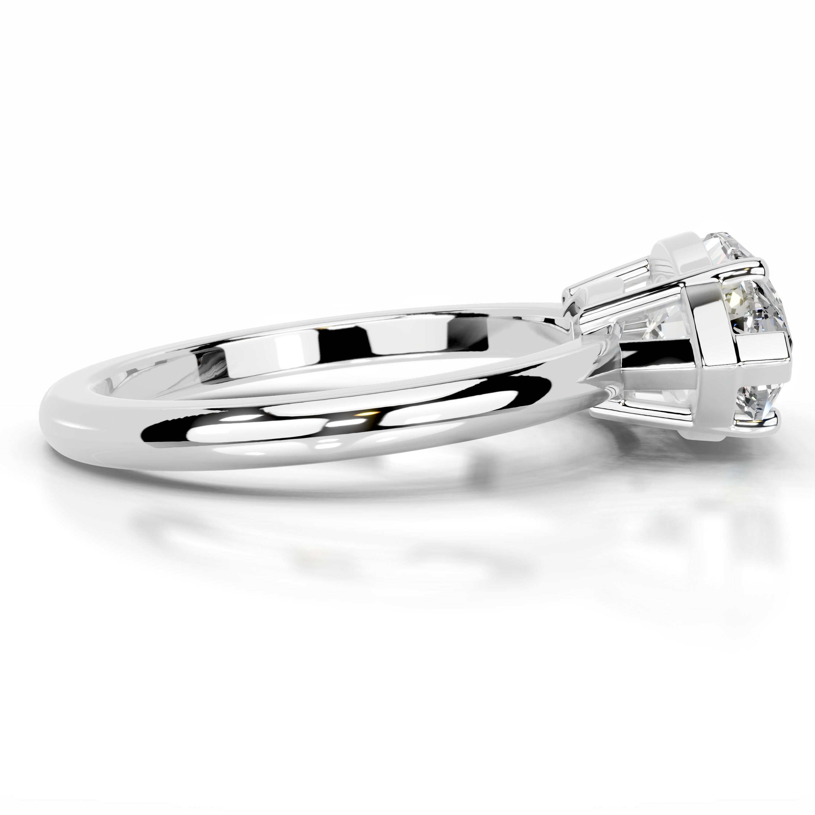 Miriam Moissanite Ring - 14K White Gold、mySite、hinf8tx79