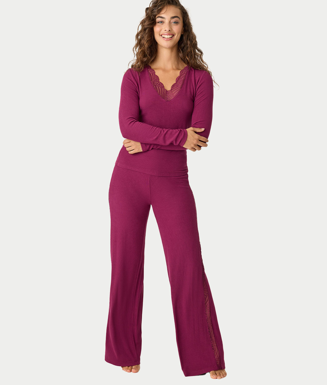 Lacey Basics Knit Pajama Set、mySite、bengalsvssteelers