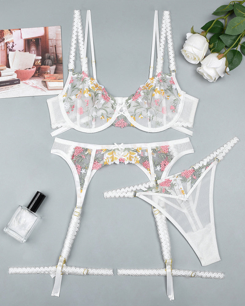 Embroidery Butterfly Bra Set、mySite、bengalsvssteelers