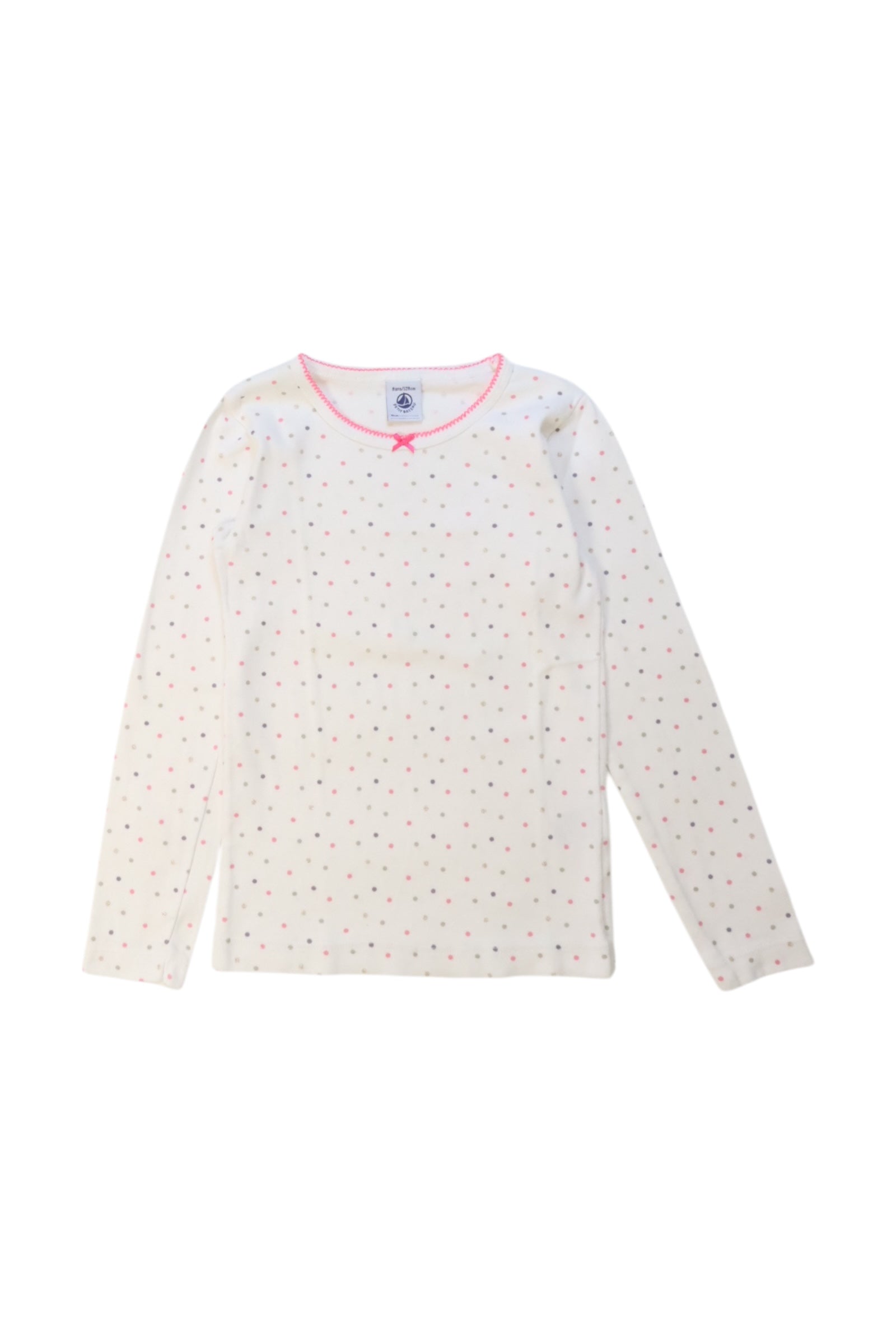 Petit Bateau Long Sleeve Polka Dot Top 8Y、mySite、g9winljtr