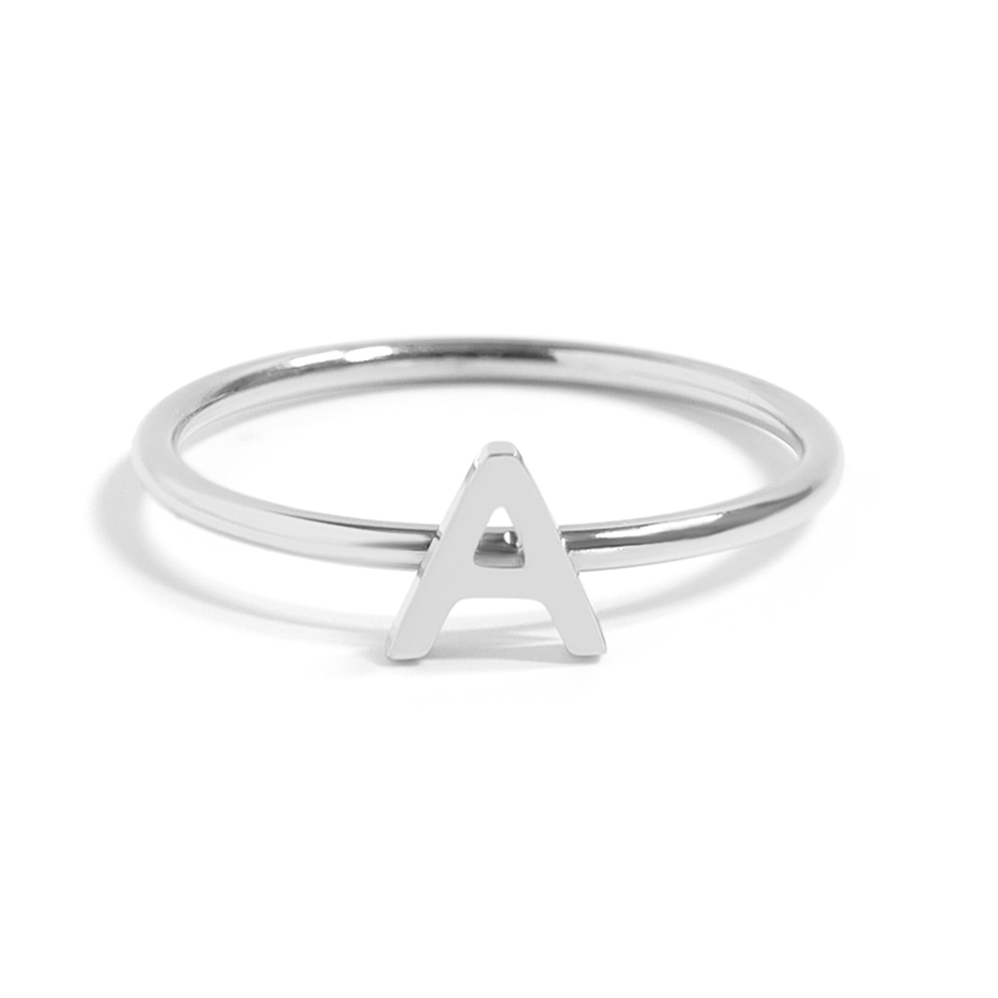 Stainless Steel Initial Stacking Rings A-M / ZRJ9020、mySite、dreamappss