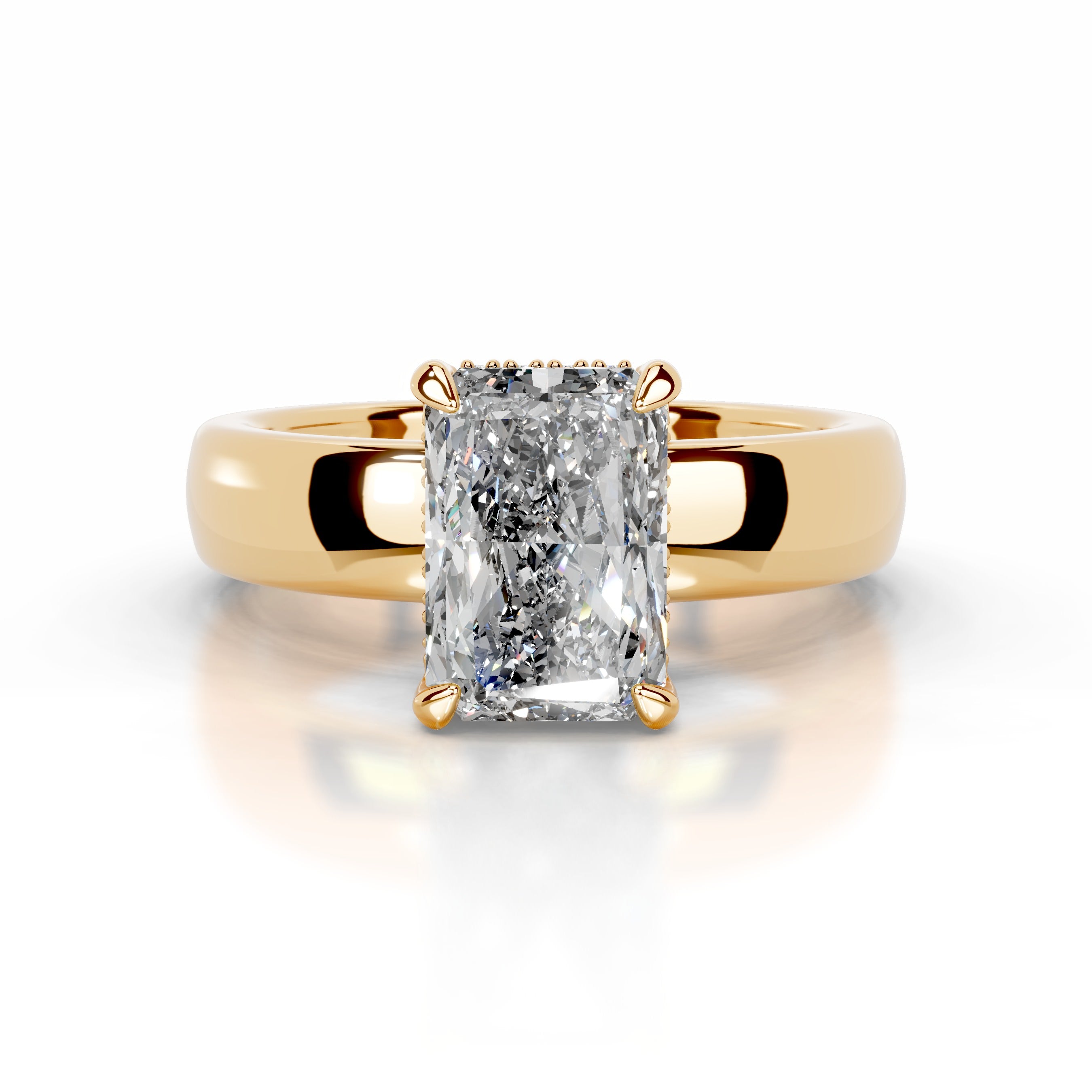 Lux Diamond Engagement Ring - 18K Yellow Gold、mySite、hinf8tx79