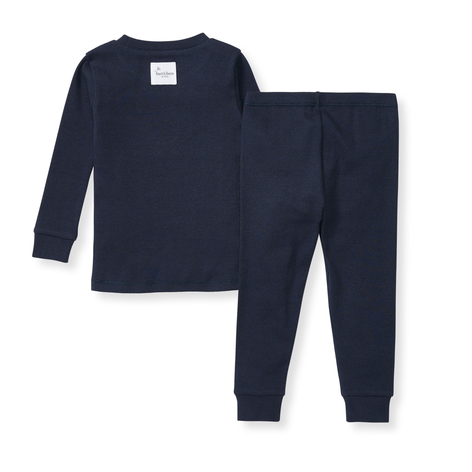 Solid Rib Organic Cotton Two-Piece Pajamas - Midnight、mySite、g9winljtr