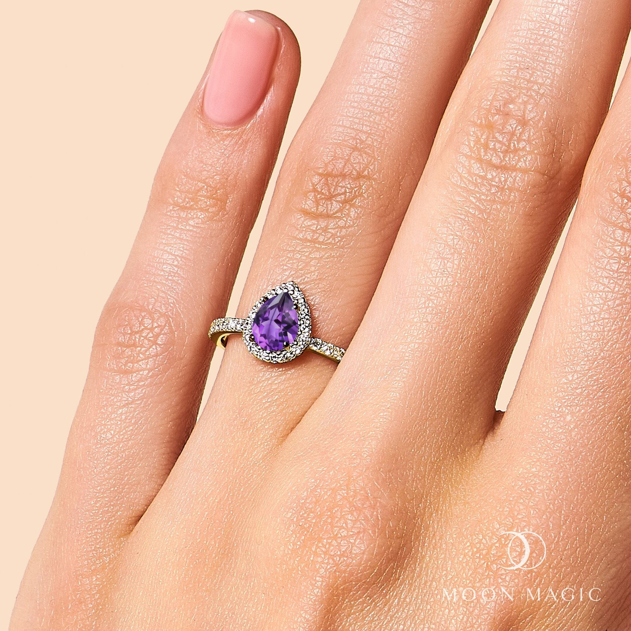Amethyst Lab Diamond Ring - Tear of Joy、mySite、hinf8tx79