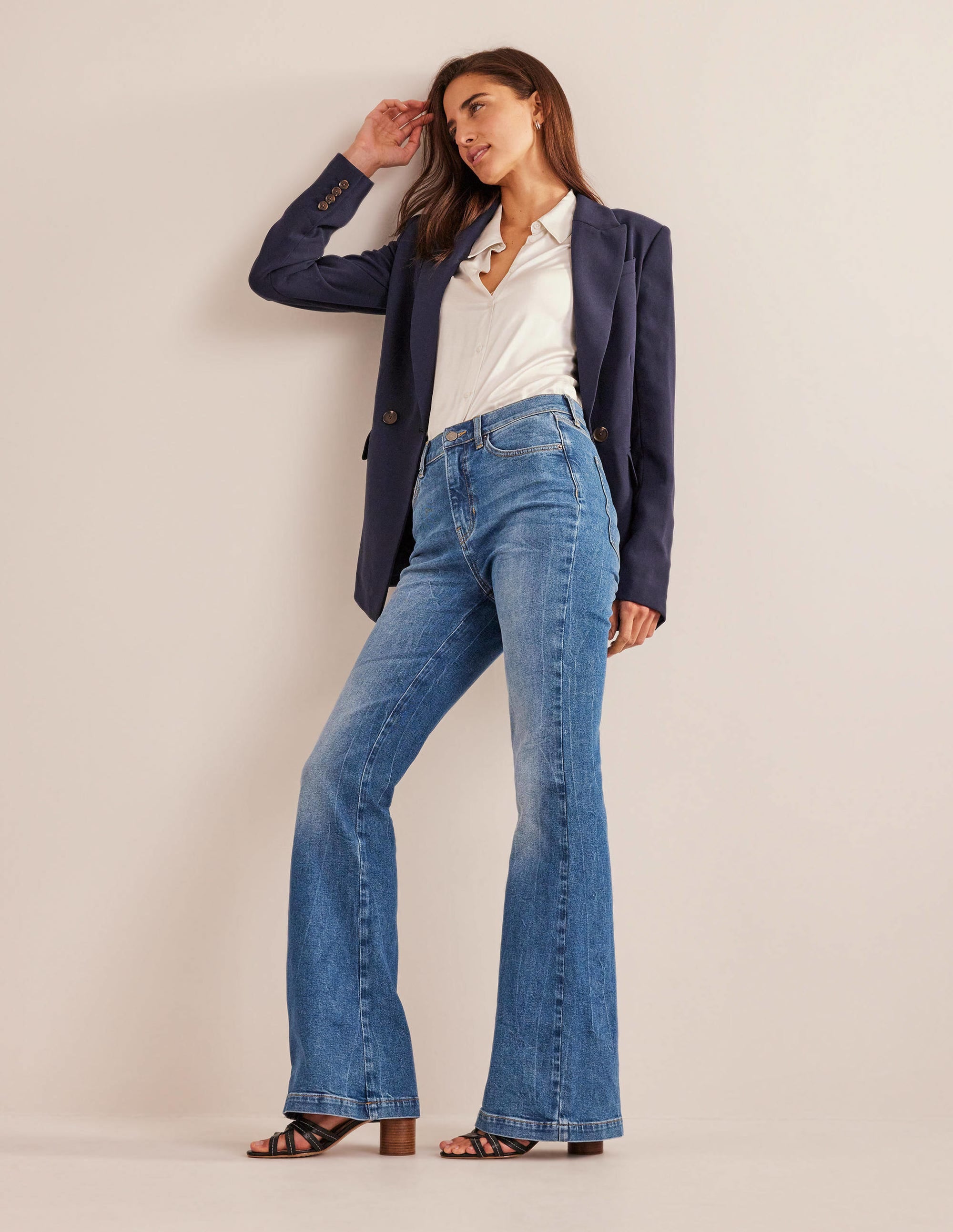  High Rise Flare Jeans-Mid Vintage、mySite、ashleygrahame