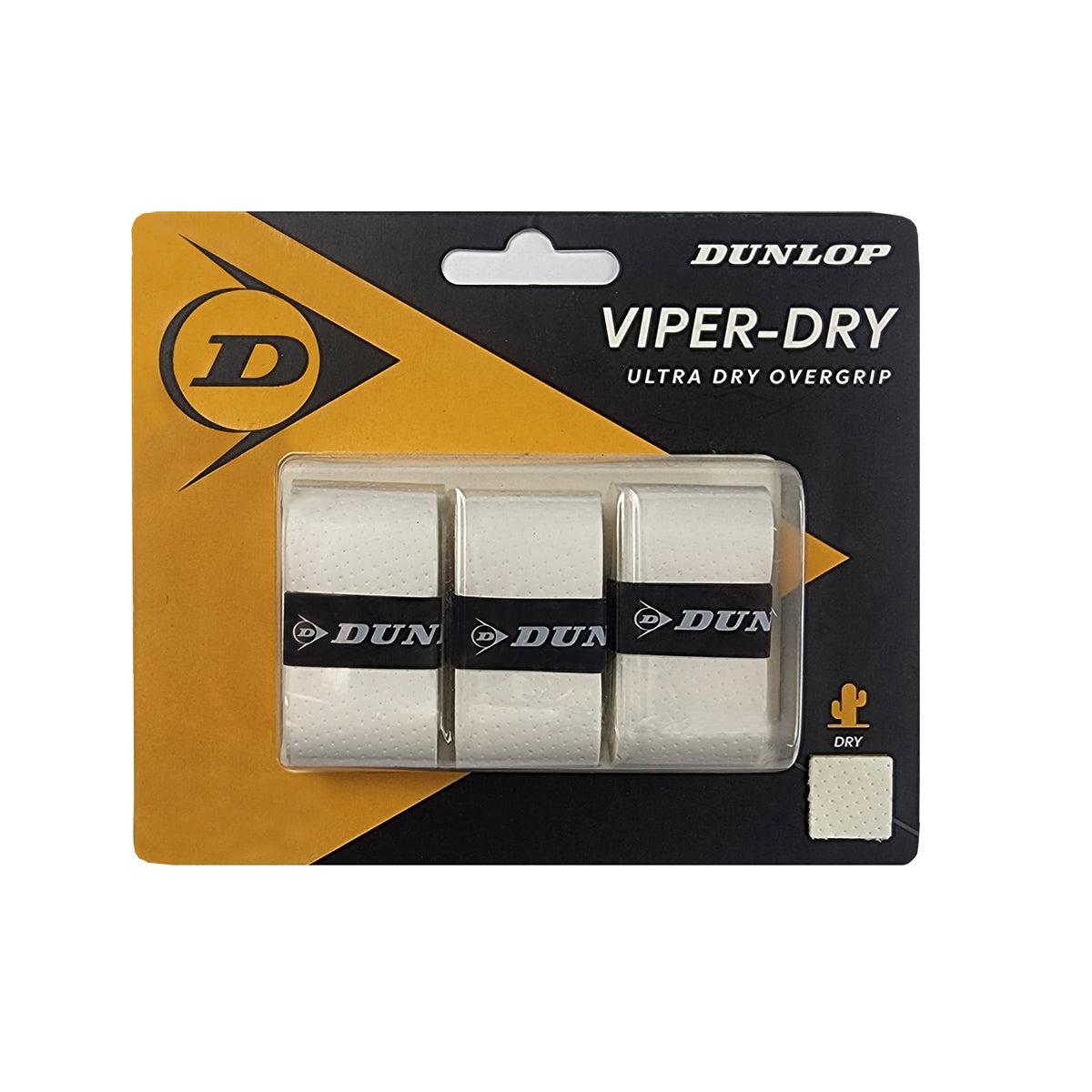 Dunlop ViperDry Overgrip 3 Pack (White)
