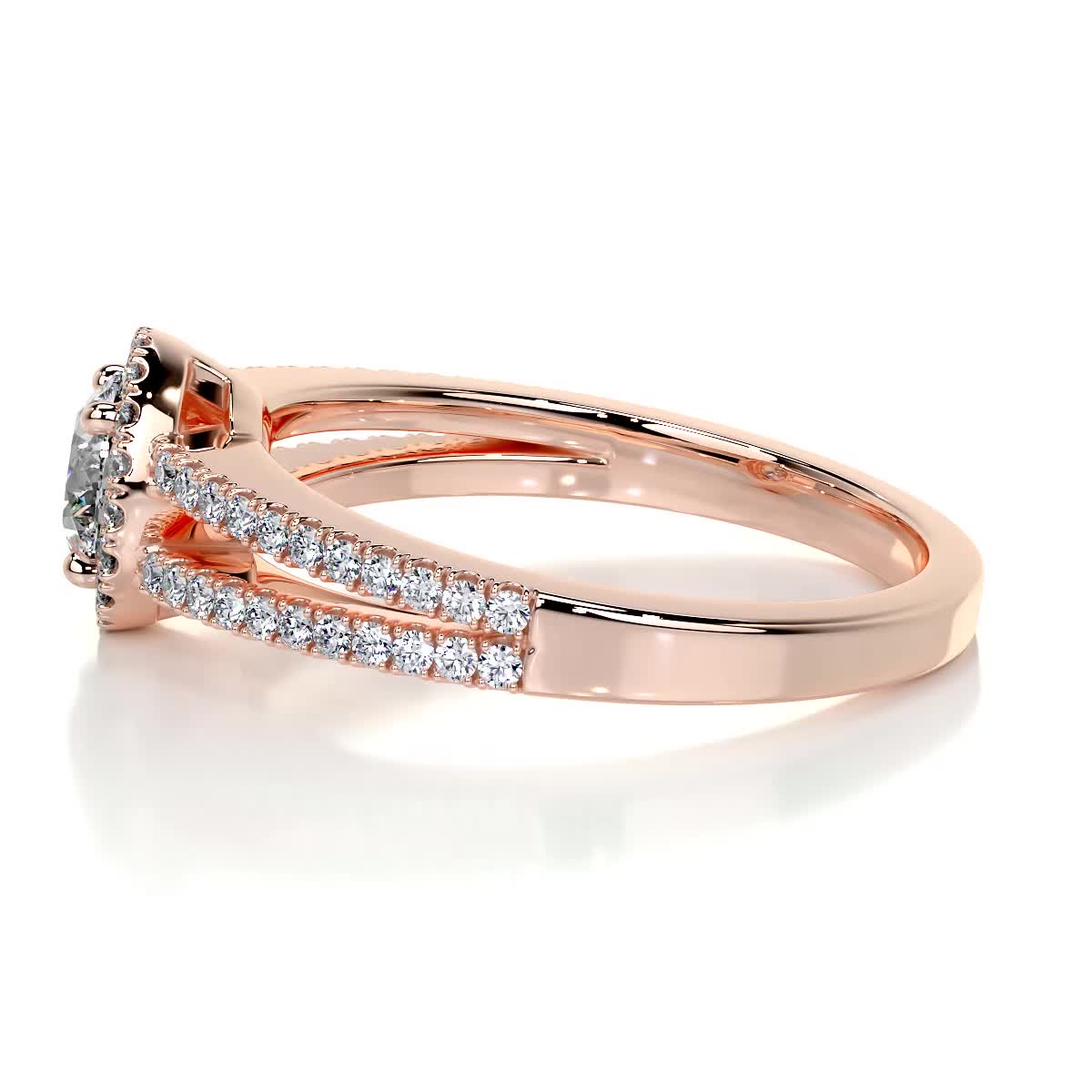 Ruby Lab Grown Diamond Ring -14K Rose Gold、mySite、hinf8tx79