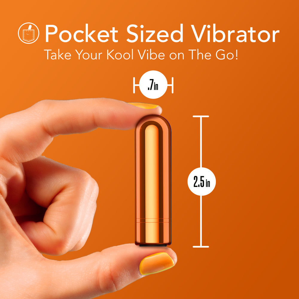 Kool Vibes By Blush® | Discreet & Travel-Friendly Mini Bullet Vibrator - 10 Vibration Modes Clitoral Stimulator - Tangerine、mySite、bottomscart