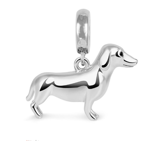 Dachshund 925 Sterling Silver Charm Collection、mySite、g9winljtr