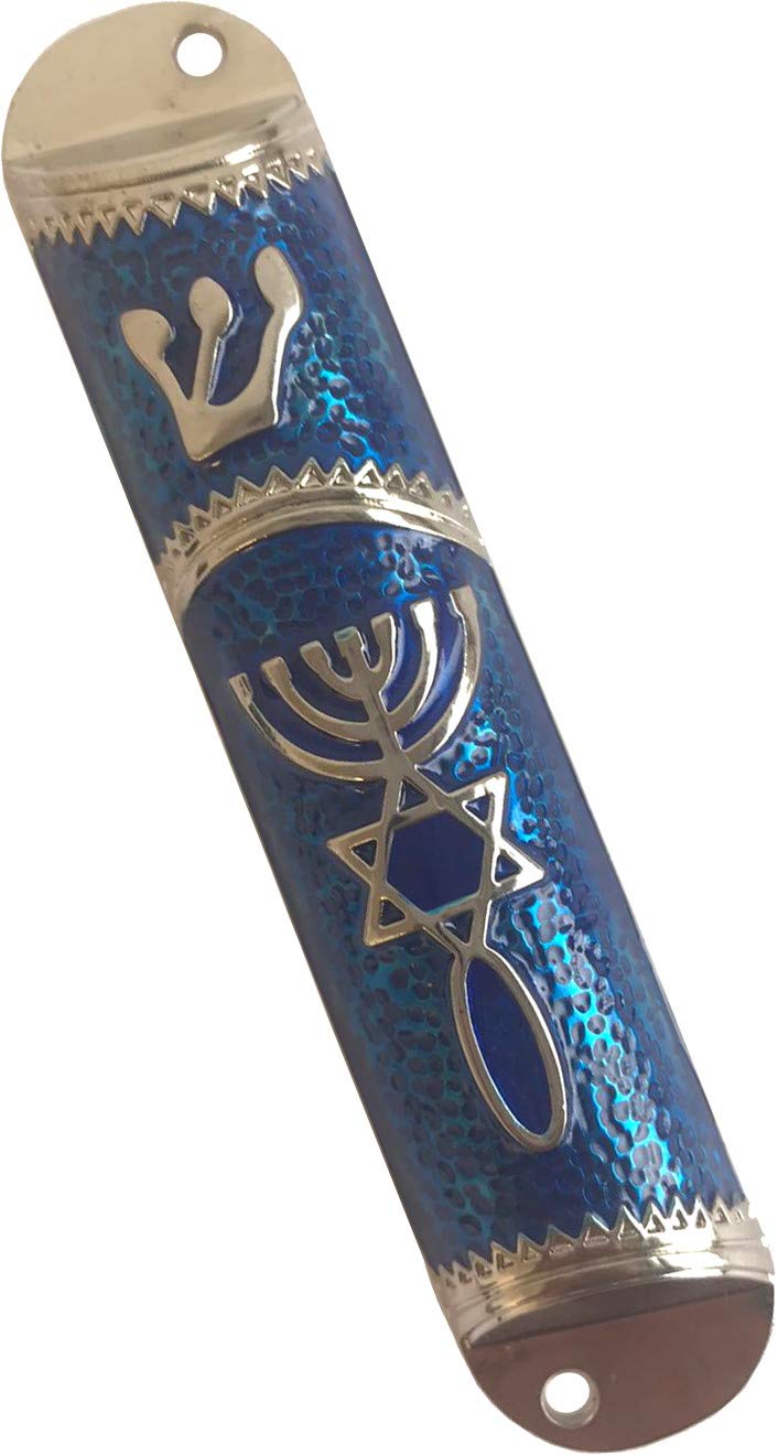 Holy Land Market Messianic Seal Mezuzah case - 4.1 Inch with Scroll Included、mySite、topwebapps