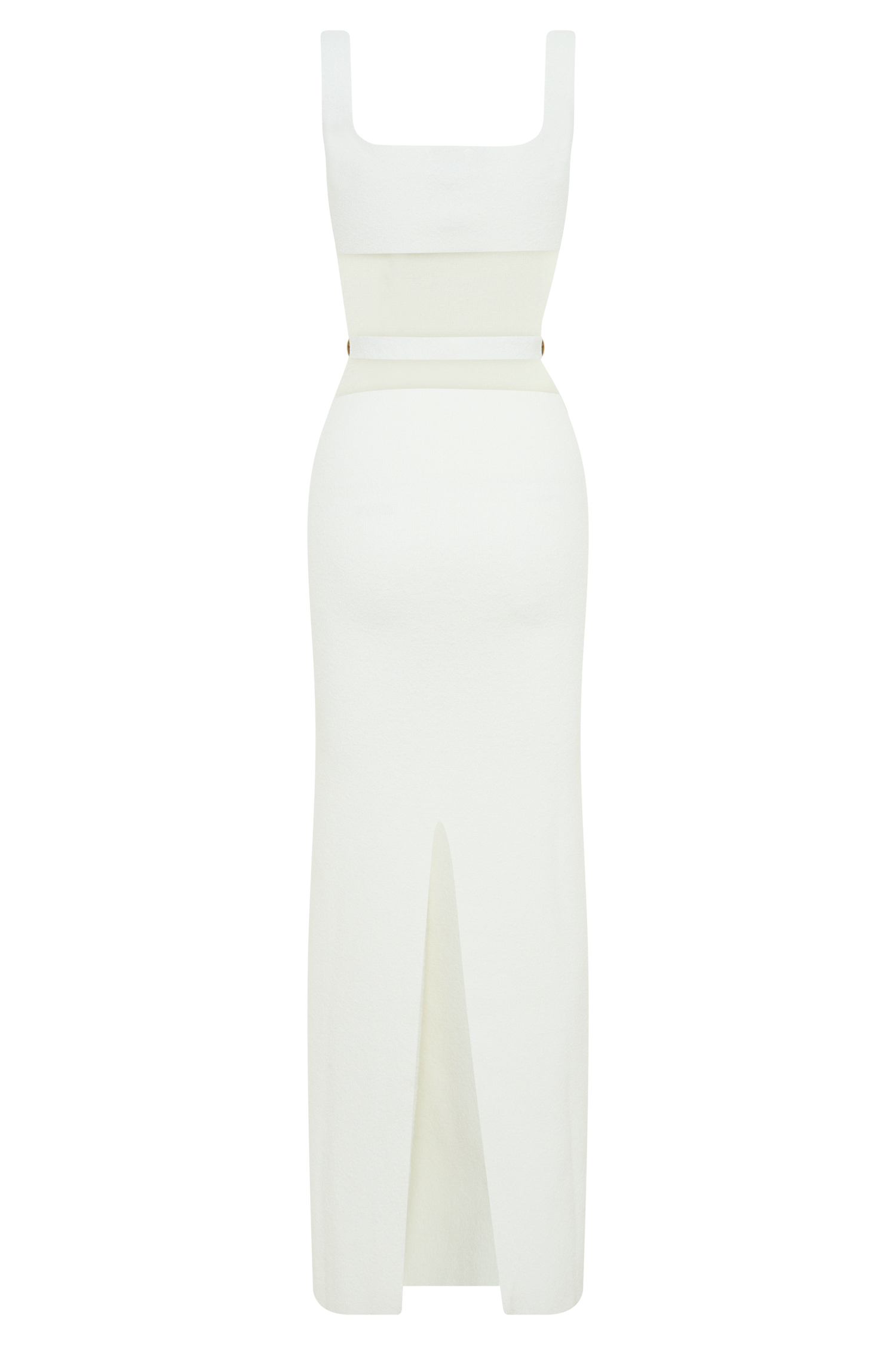Alysanne Cut Out Knit Maxi Dress - White、mySite、solidvoid