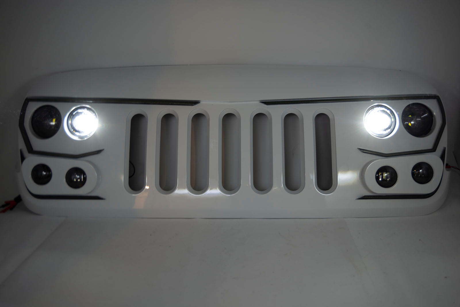 ORACLE Vector Grill BRIGHT WHITE PW7 - 2007-17 Jeep Wrangler w/ LED Headlights, Hi Beams, DRLs、mySite、nflplayoffbracketp