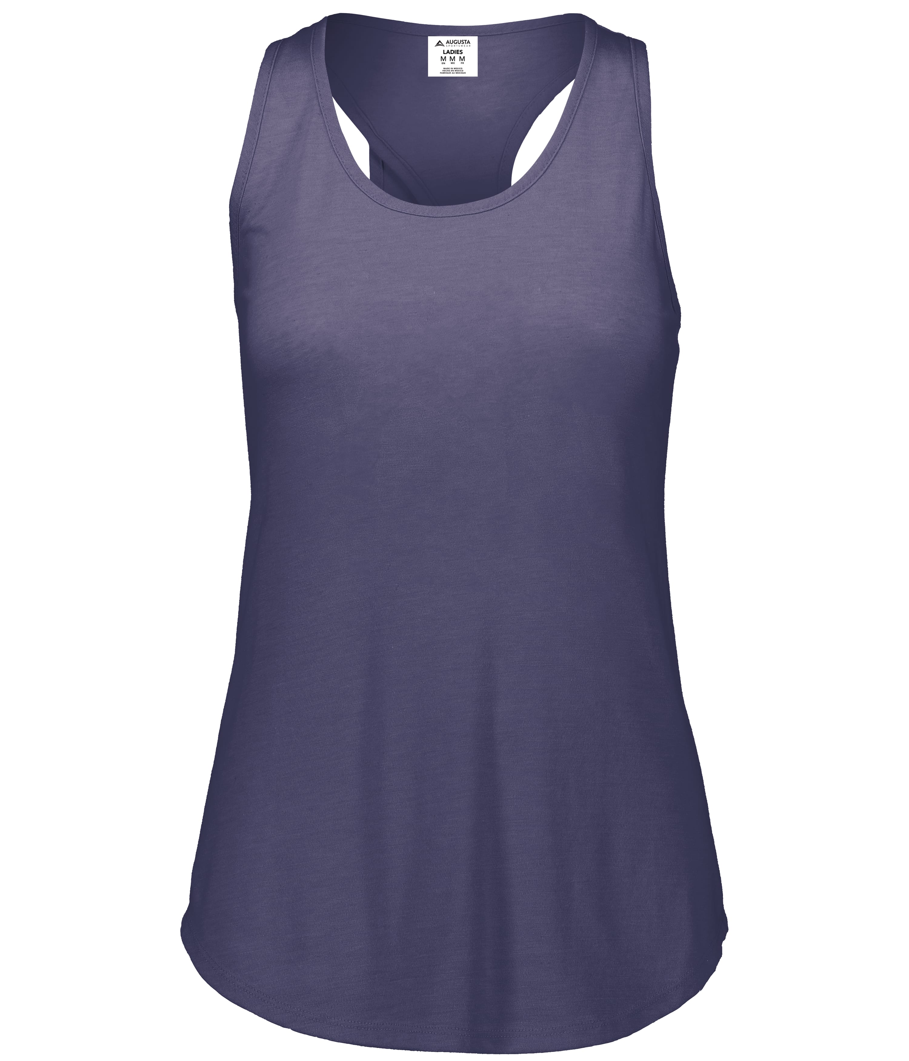 Augusta Women's Lux Tri-Blend Tank - Navy Heather、mySite、noshort