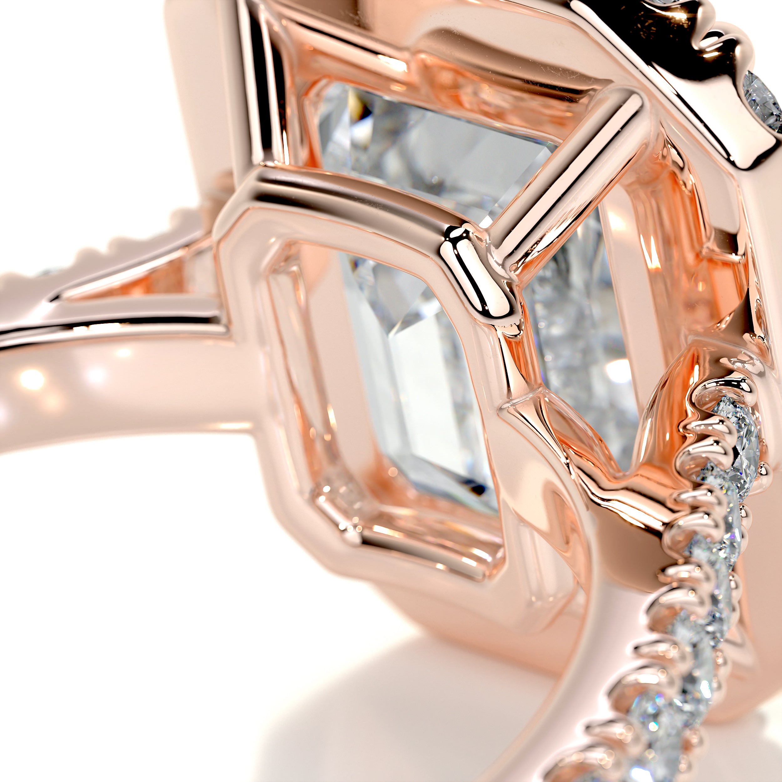 Zoey Moissanite & Diamond Ring -14K Rose Gold、mySite、hinf8tx79