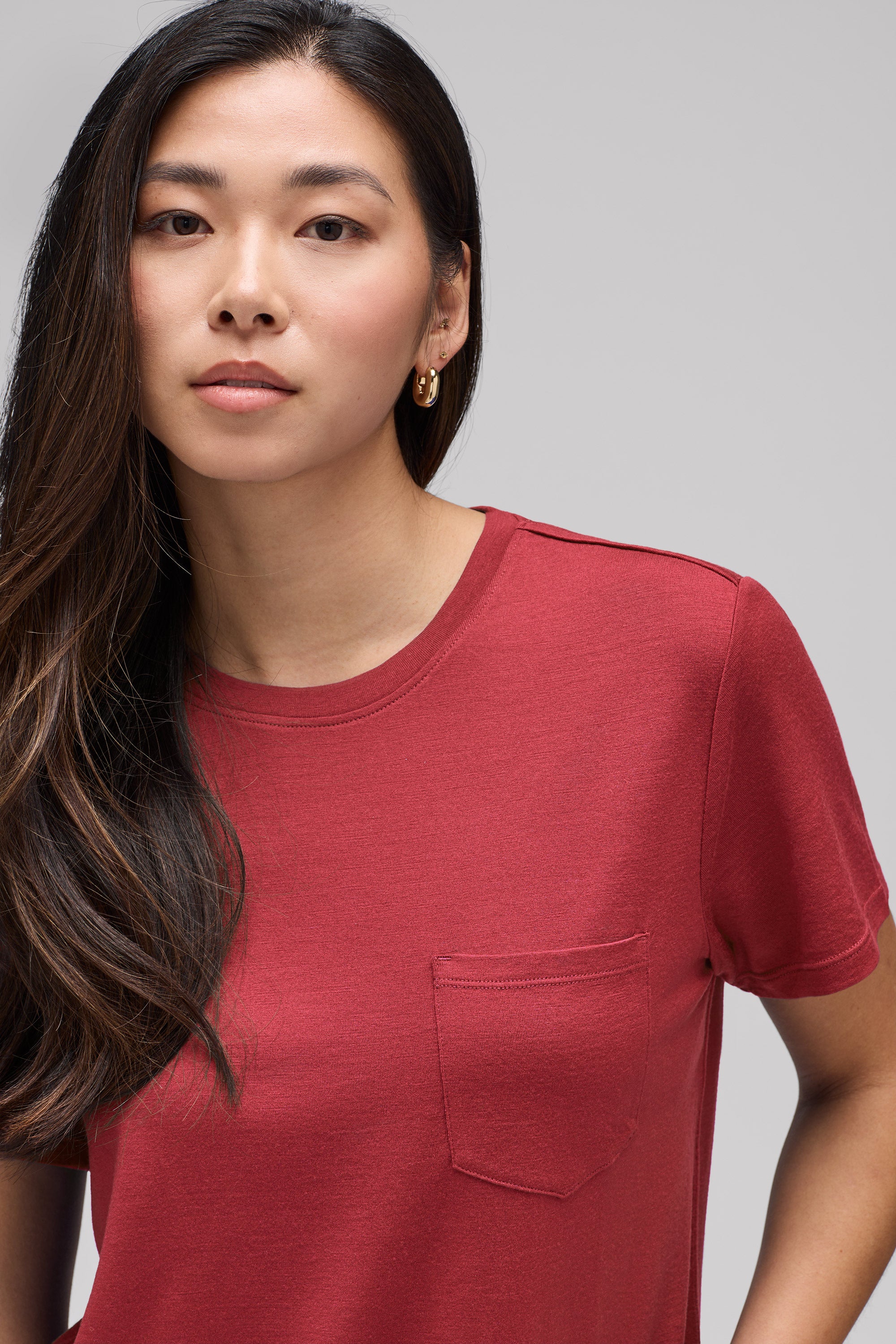 Women's Merino Boxy Pocket Tee、mySite、noshort