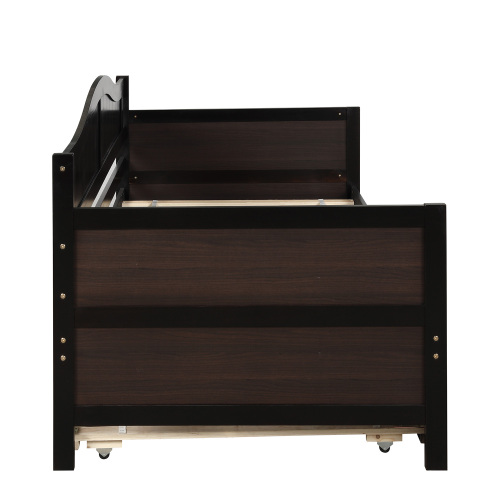 Twin Wooden Daybed with 2 drawers, Sofa Bed for Bedroom Living Room,No Box Spring Needed,White、、casual