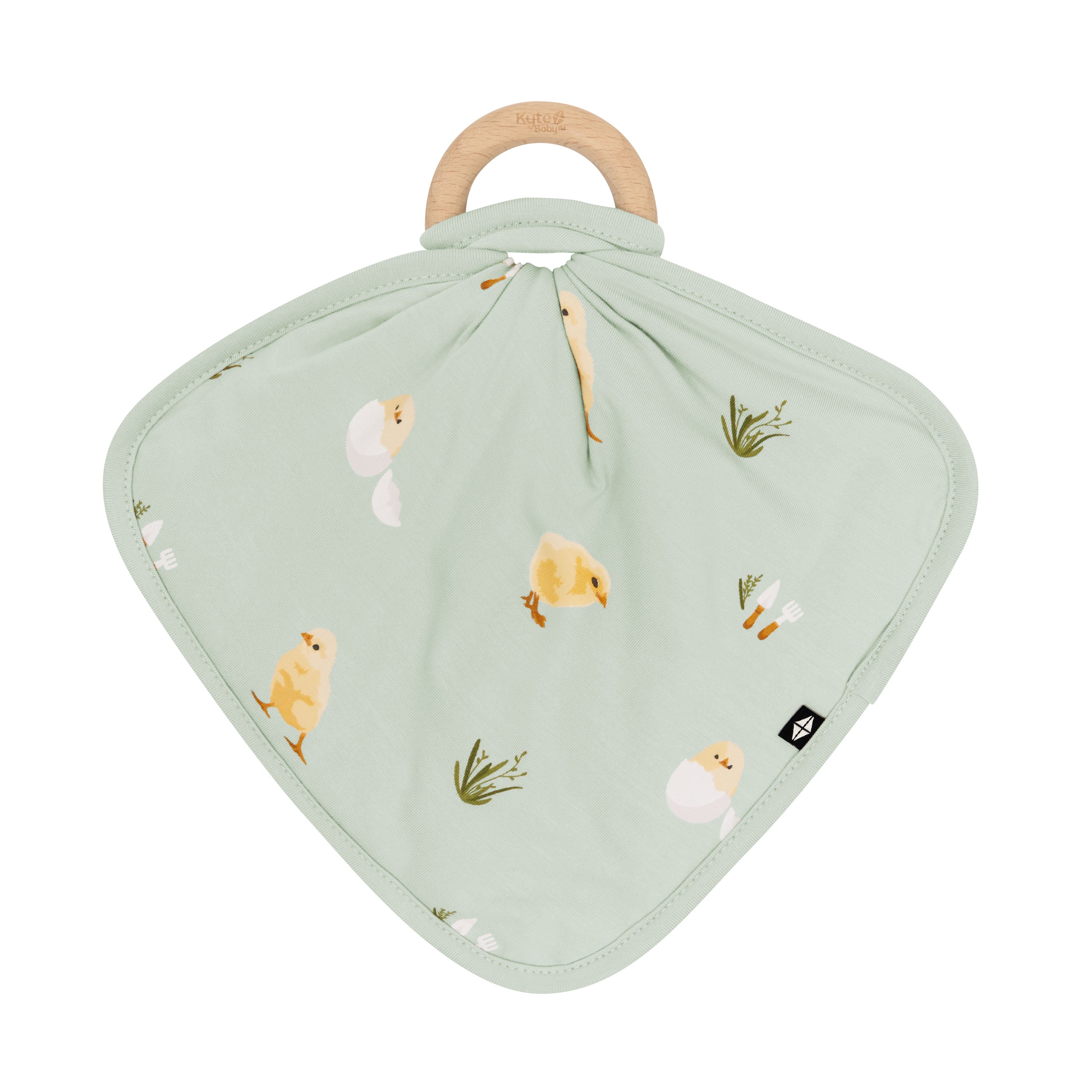  Lovey in Aloe Chick with Removable Wooden Teething Ring、mySite、layawaytickets