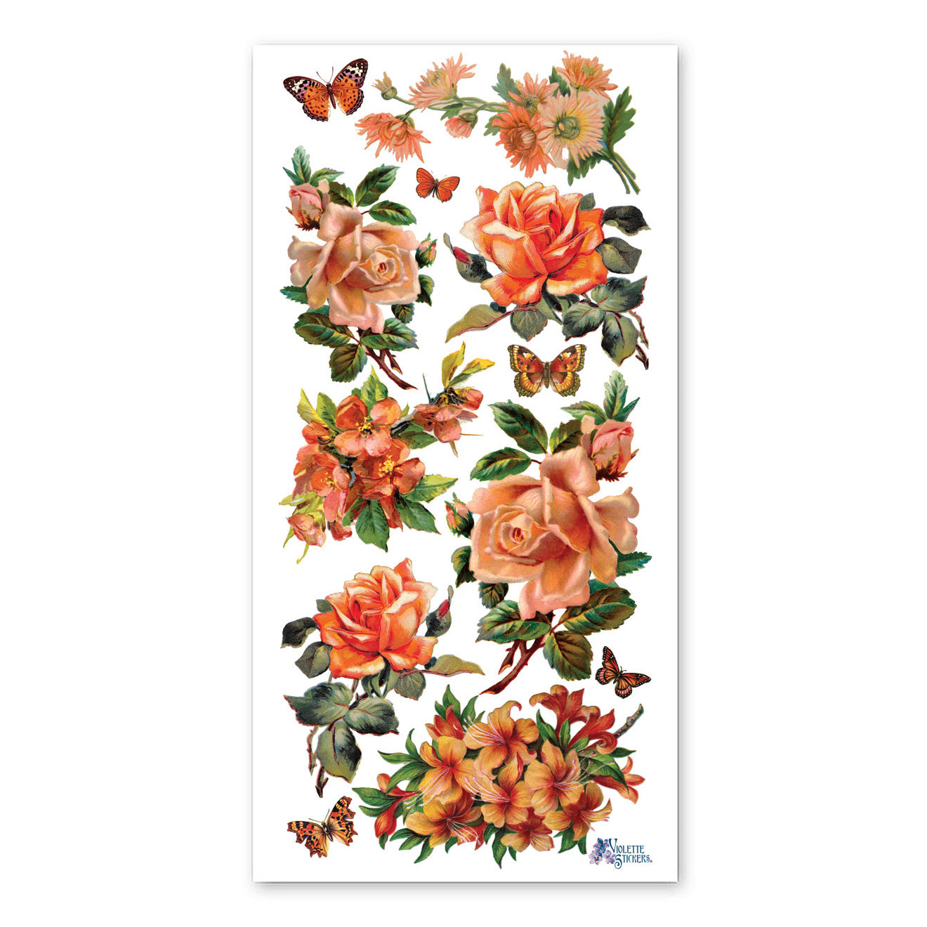  Orange Flowers Stickers、mySite、ghnorth