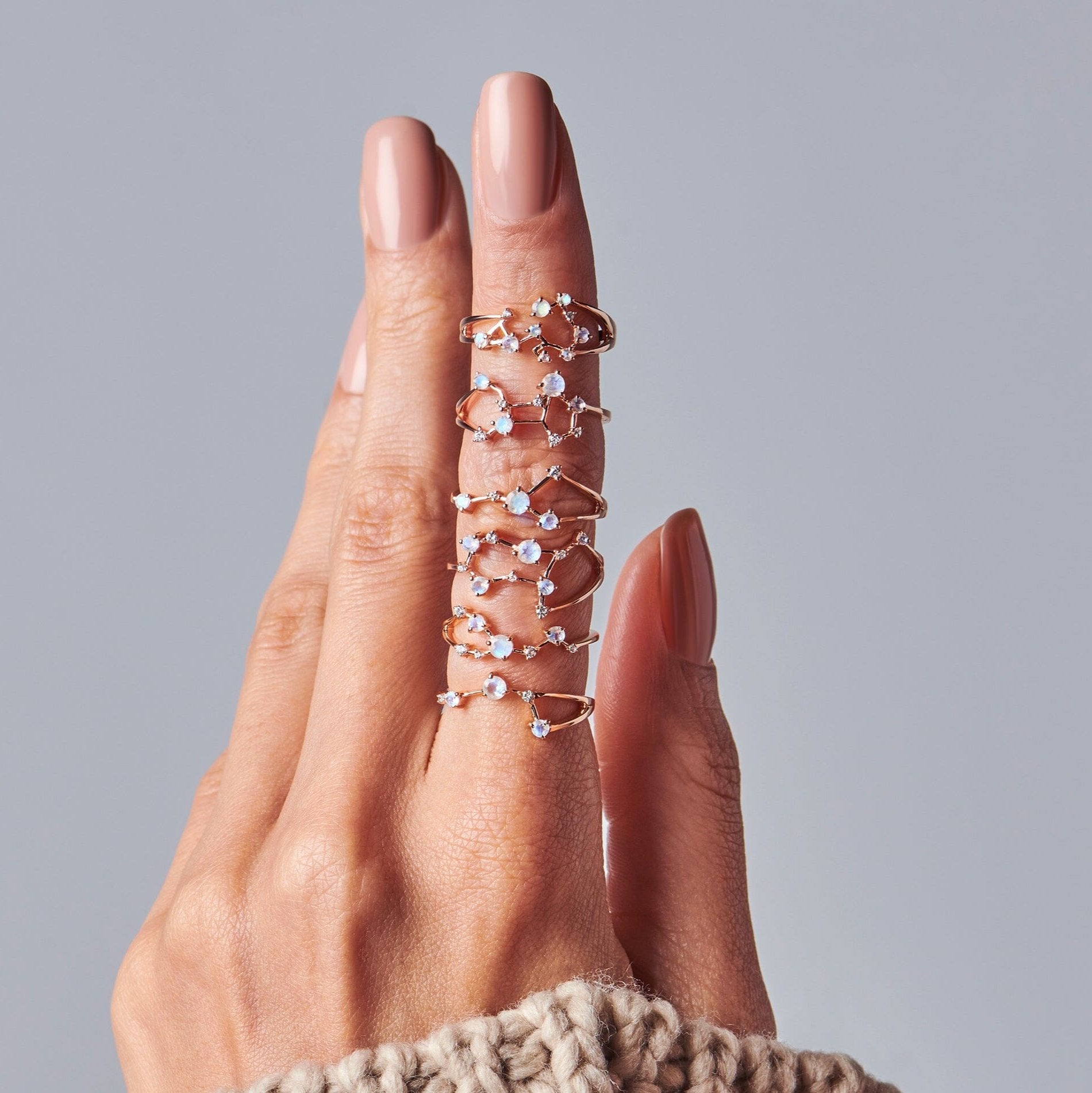 Moonstone Ring - Gemini Zodiac Constellation、mySite、hinf8tx79