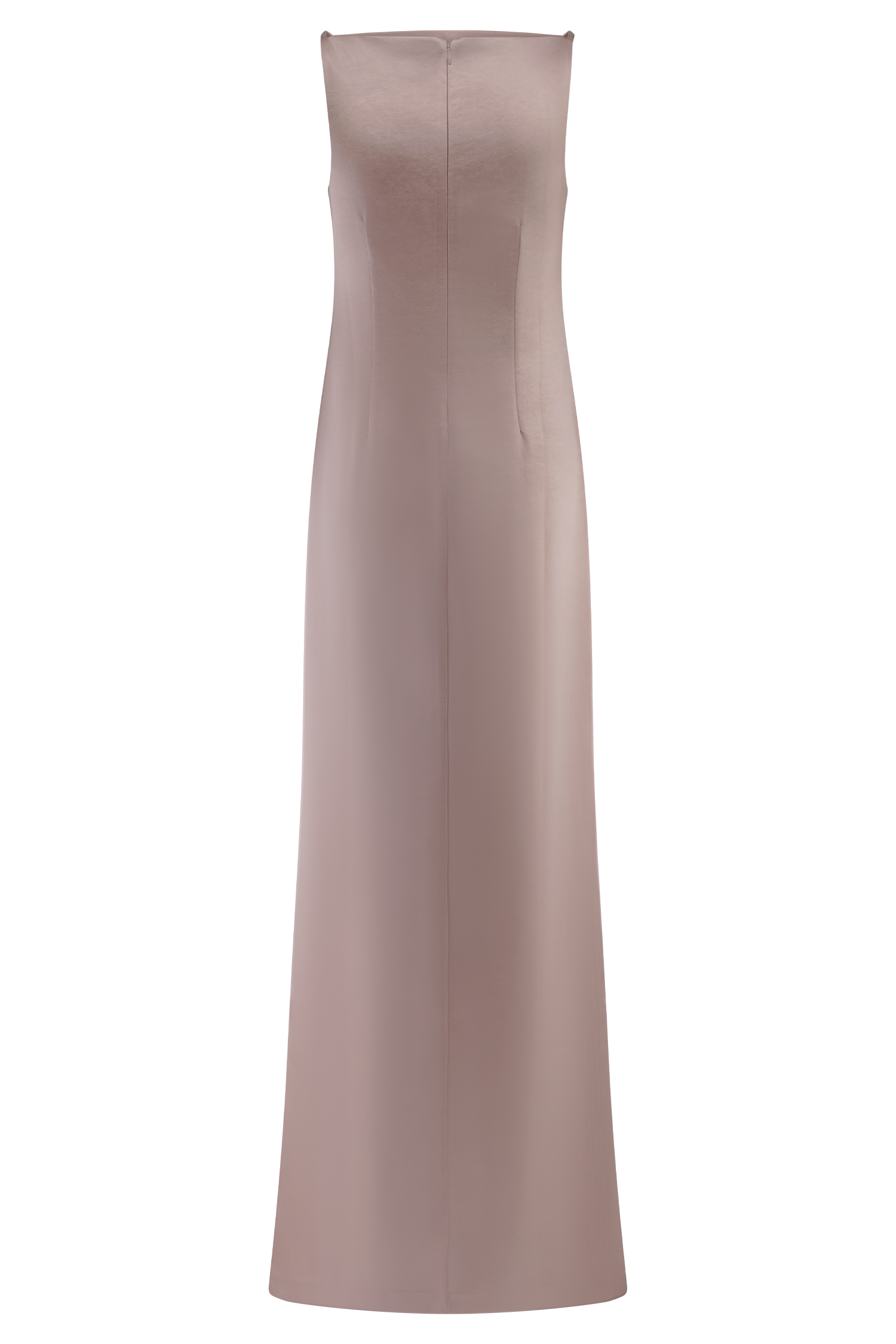 Violet Sleeveless Satin Maxi Dress - Soft Pink、mySite、solidvoid