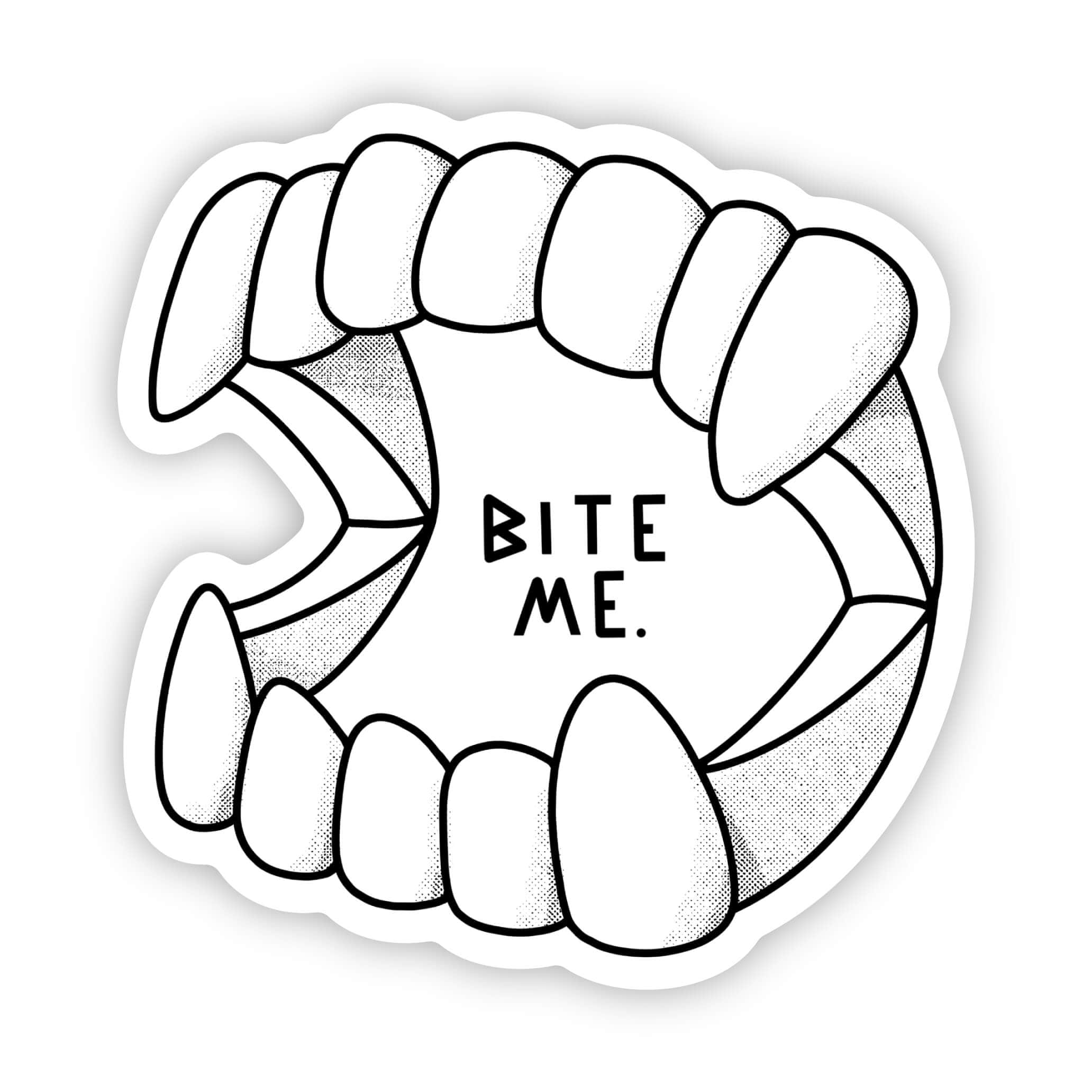  Bite Me Vampire Teeth Sticker、mySite、elrpsem3k