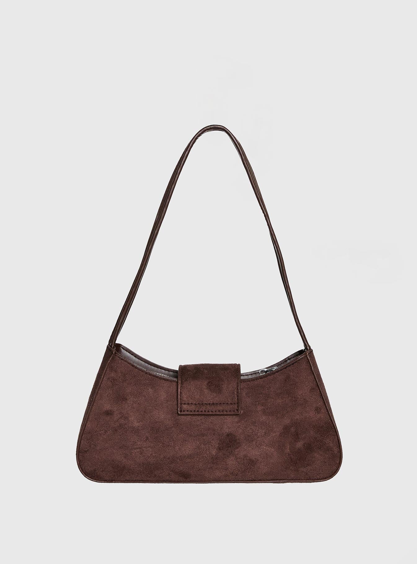Scotlyn Shoulder Bag Faux Suede Brown、mySite、solidvoid