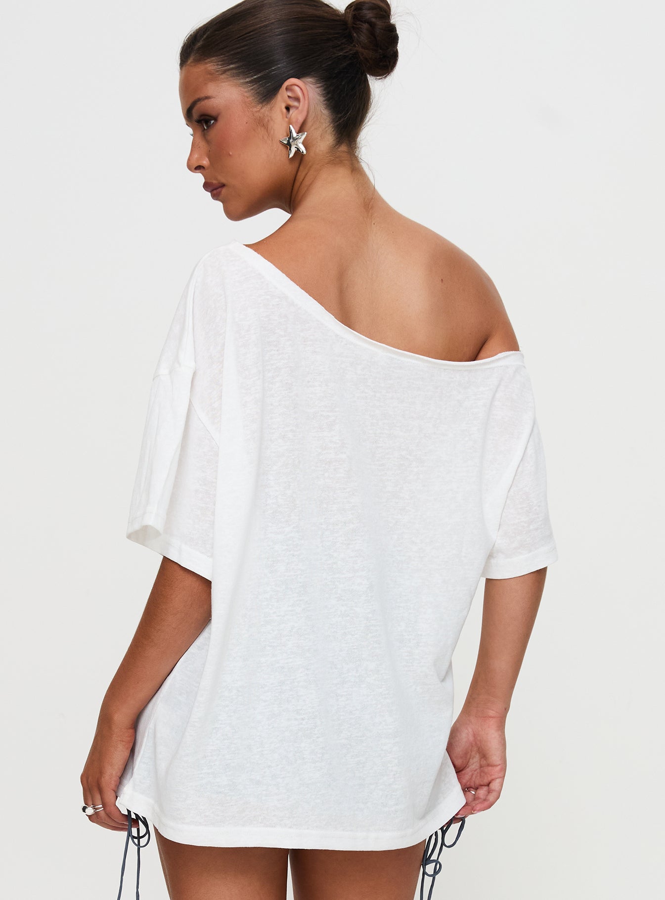 Kippa Off The Shoulder Tee White、mySite、solidvoid