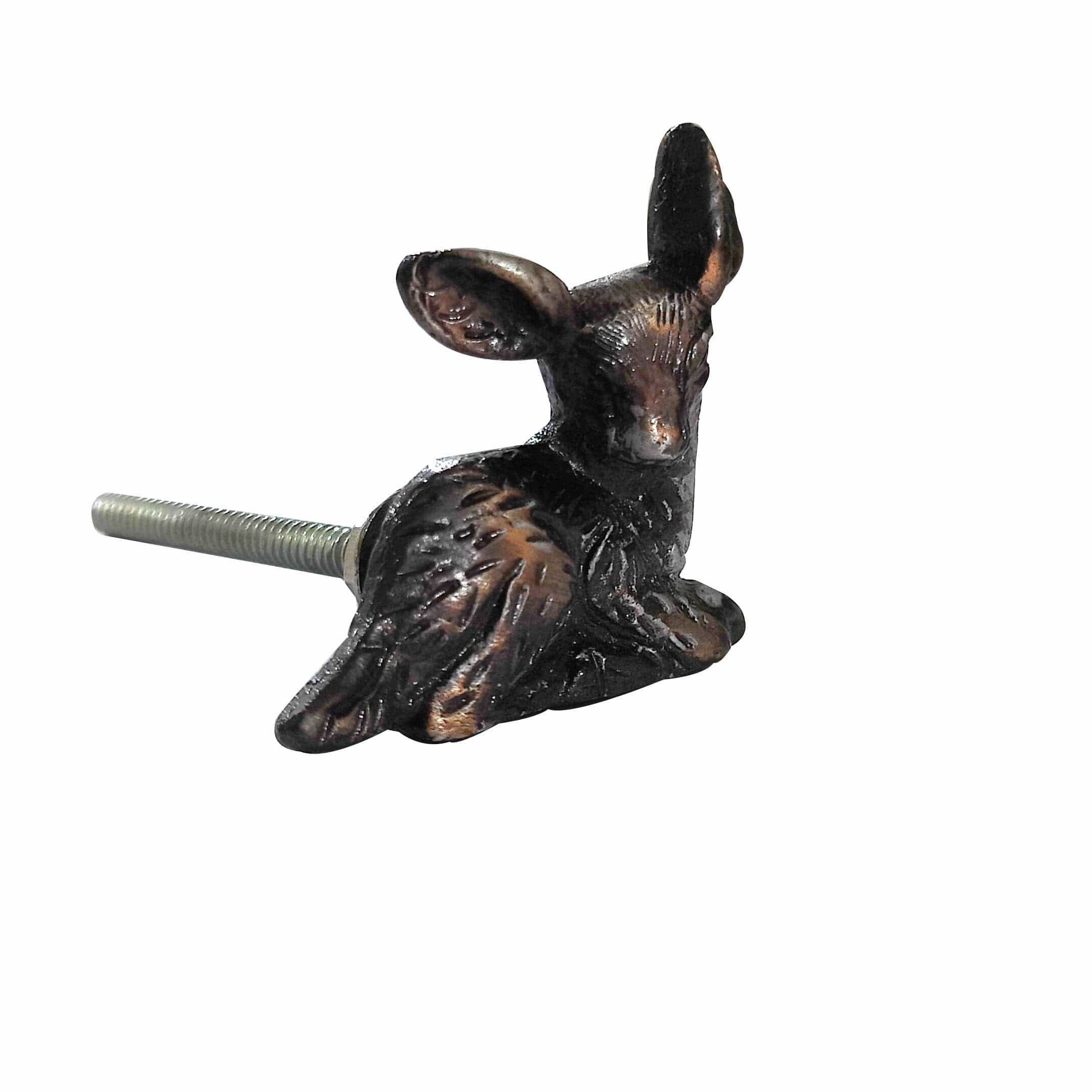Deer Metal Drawer Pulls Knobs with Distressed Bronze Finish ( set of 6 )、mySite、g9winljtr