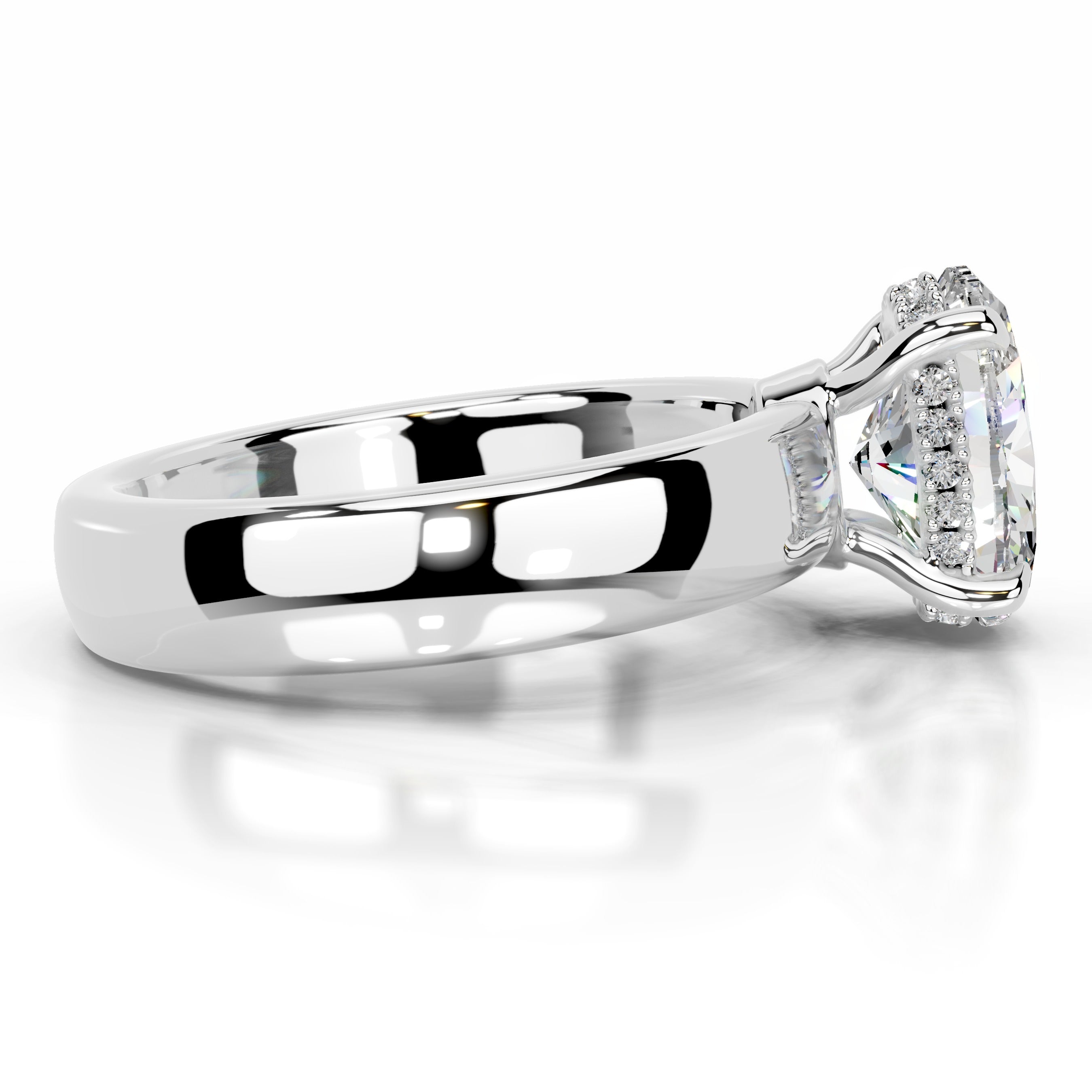 Lux Moissanite & Diamond Ring - 14K White Gold、mySite、hinf8tx79