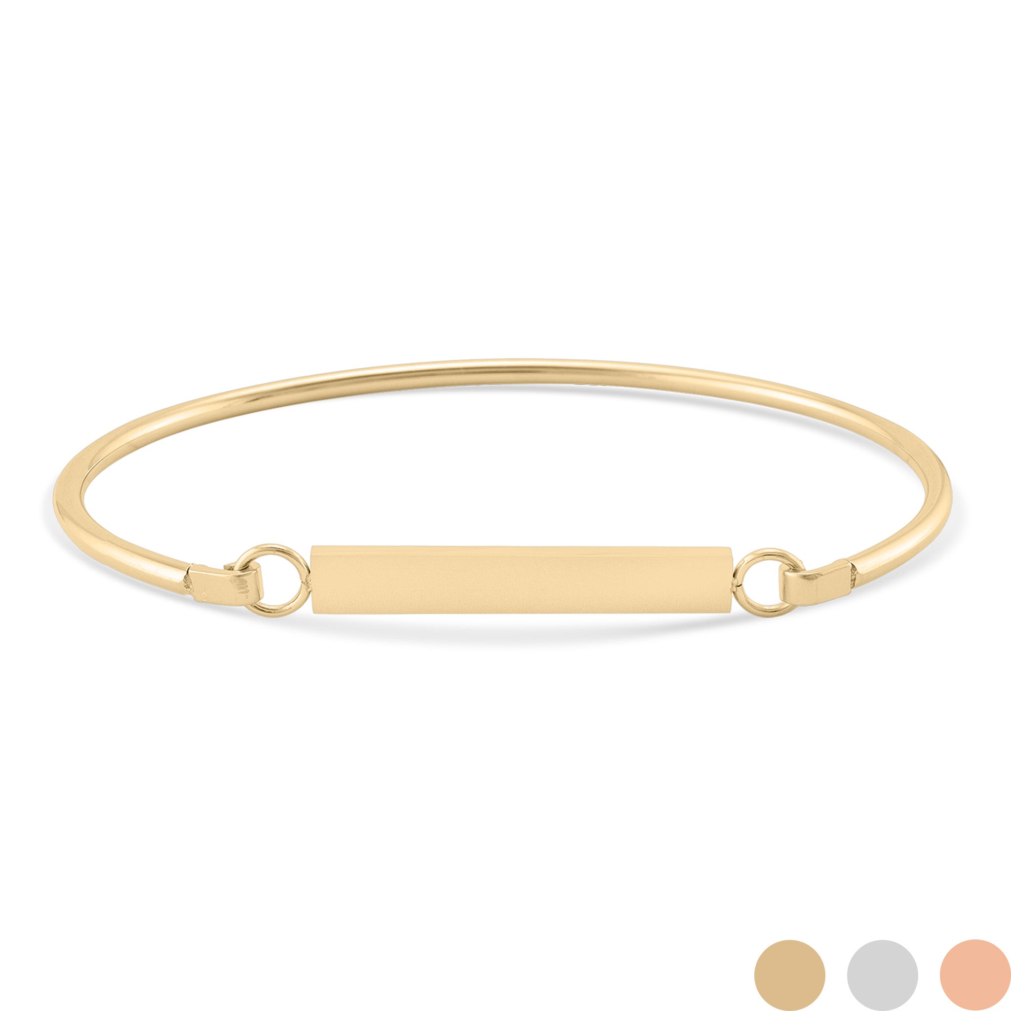 18K Gold PVD Stainless Steel Blank Flat Bar Bracelet / BRJ9043、mySite、dreamappss