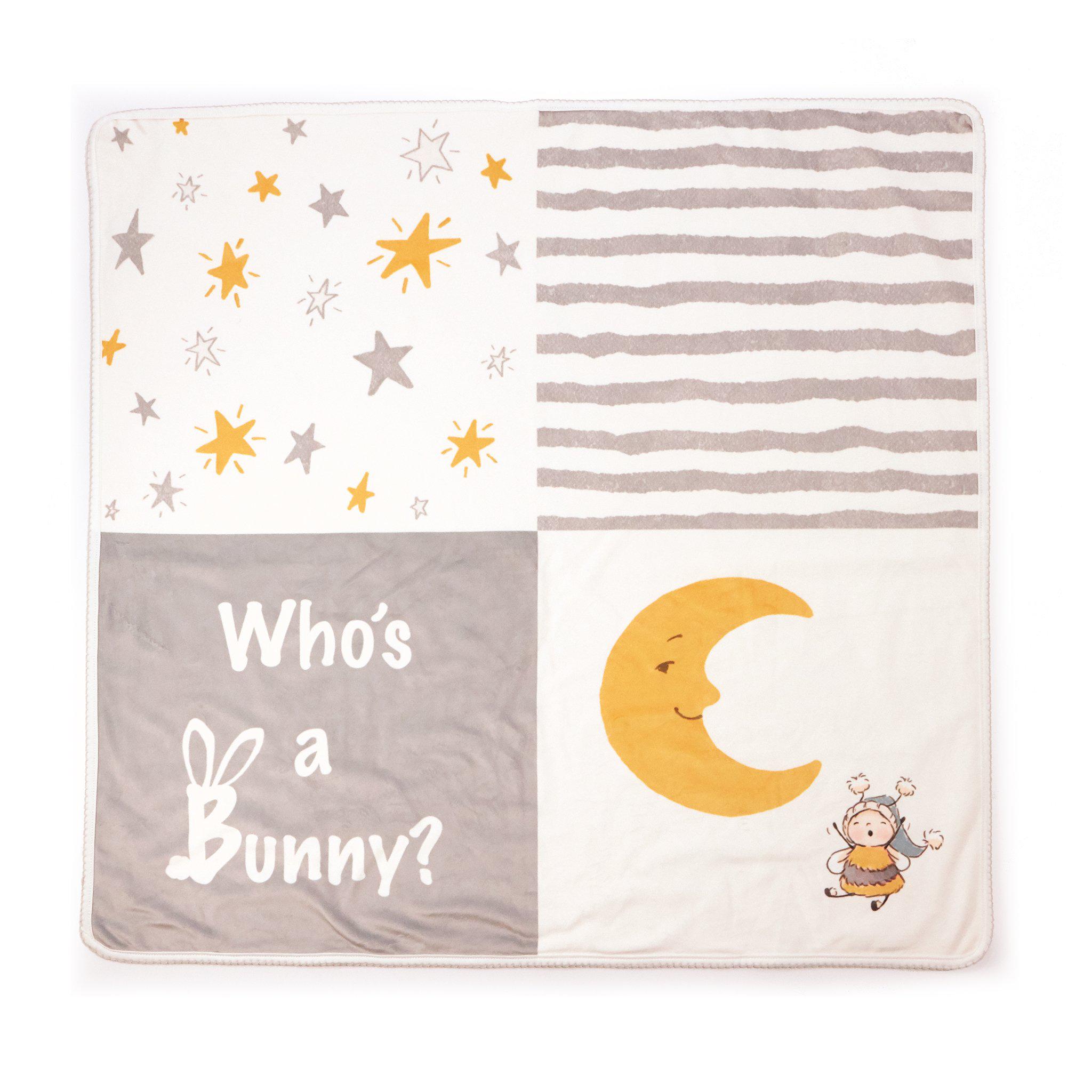 RETIRED - Bloom Who's a Bunny Receiving Blanket、mySite、g9winljtr