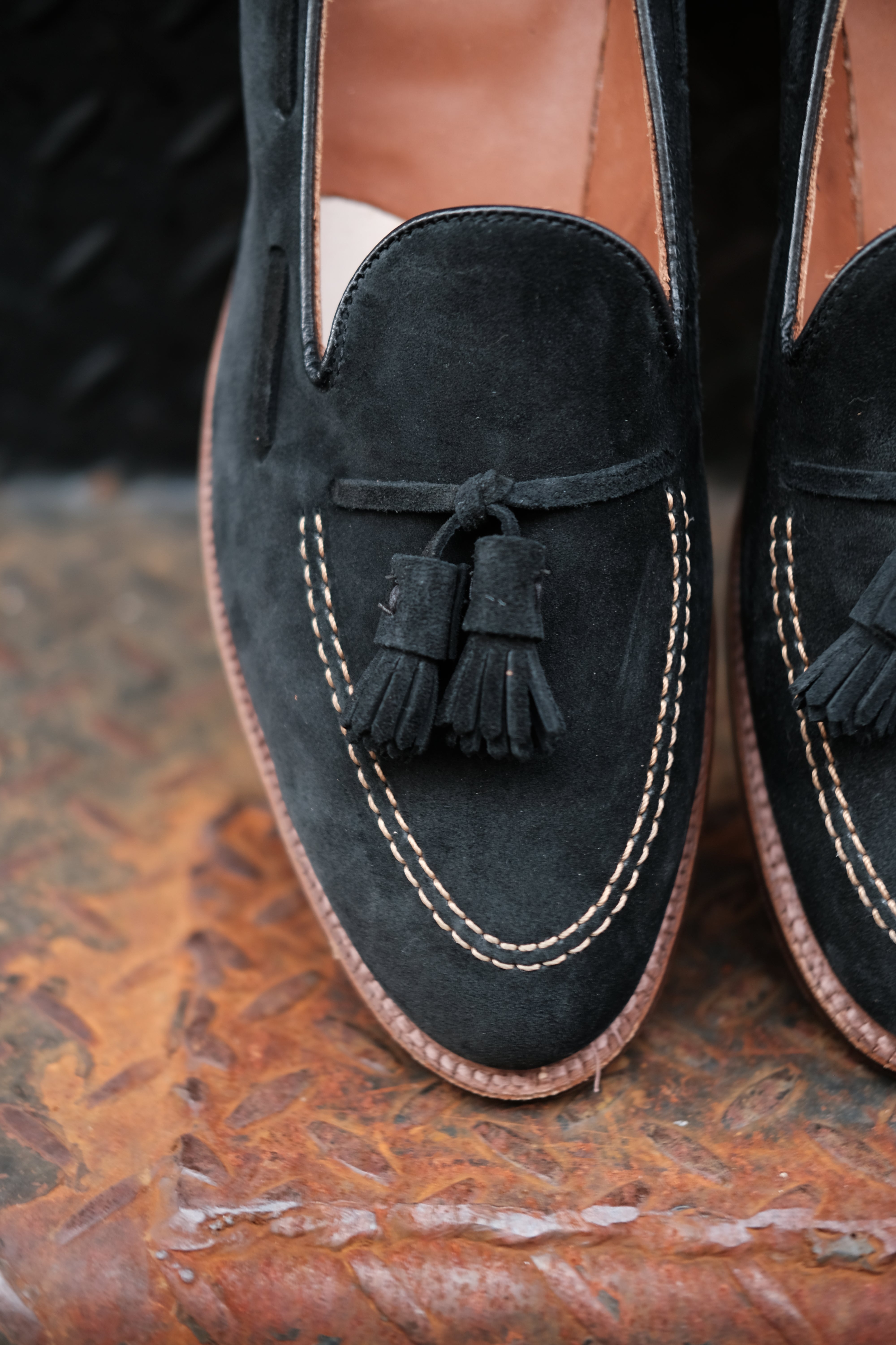  D0106 - Black Suede Tassel Loafer、mySite、preschool7hills