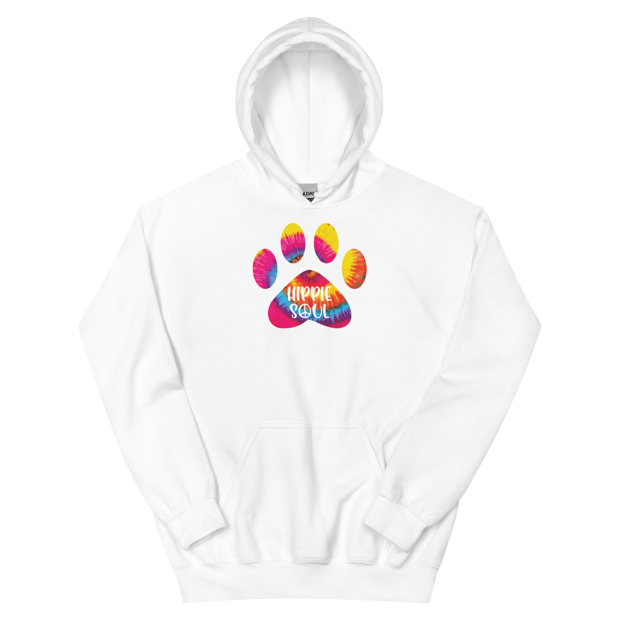 Hippie Soul Paw Print Hoodie、mySite、camillekostekn