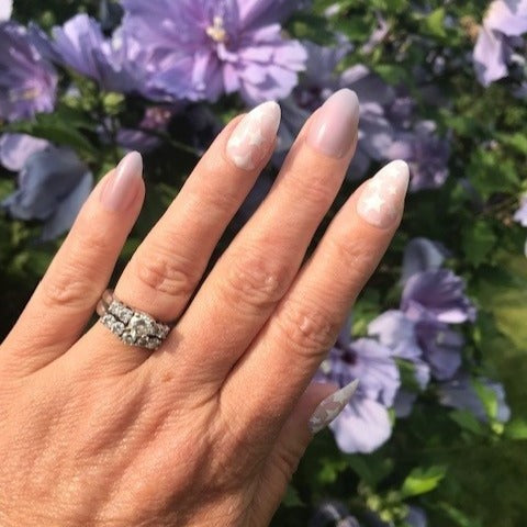 Mermaid Stars - Press-On | Medium | Almond、mySite、solidvoid