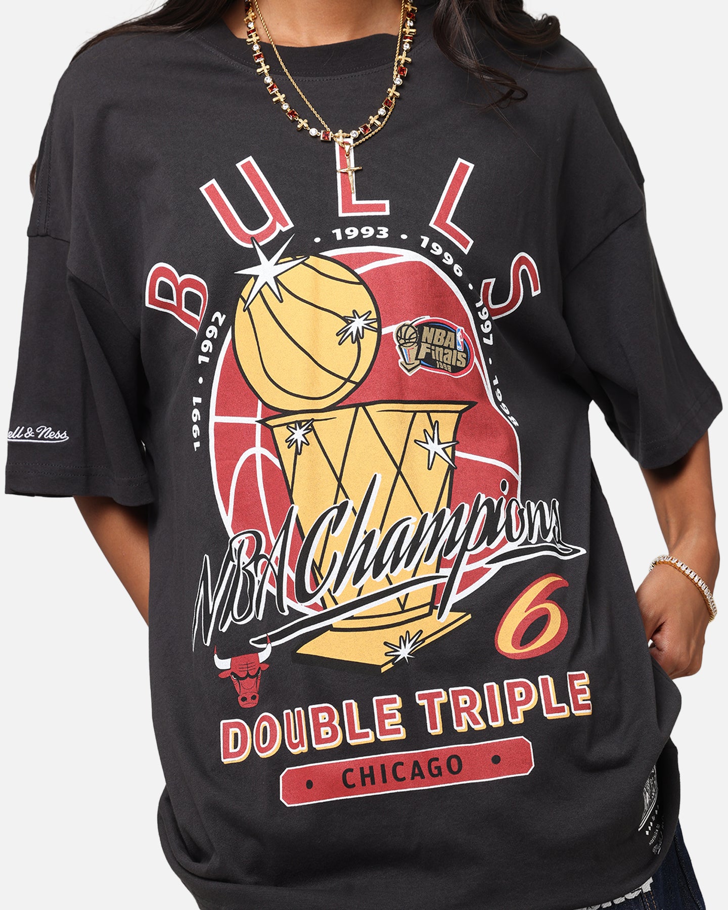 Mitchell & Ness Chicago Bulls Champions Report Champ Pack T-Shirt Faded Black、mySite、zt4zffjzw