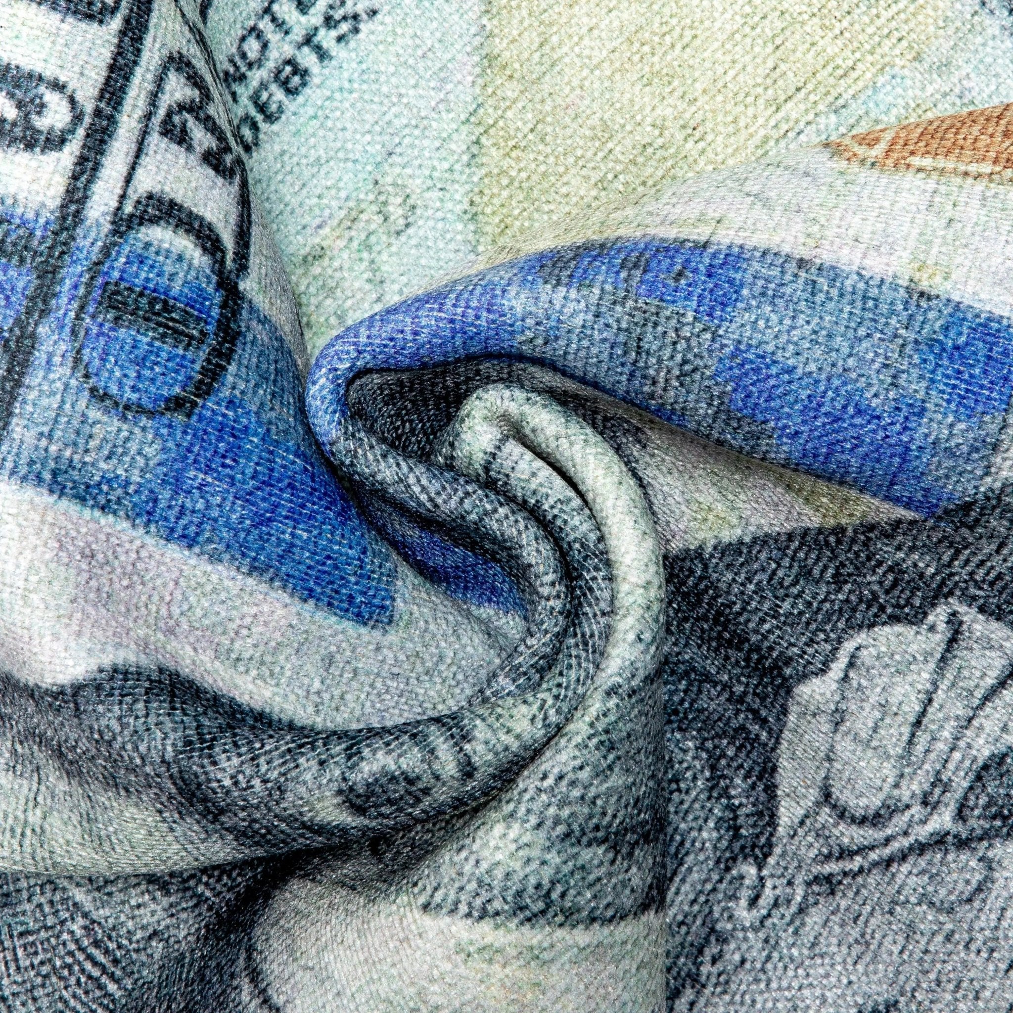 New Hundred Dollar Bill Green Blue Novelty Runner Flat-Weave Rug、mySite、gigharbornorthrealestate