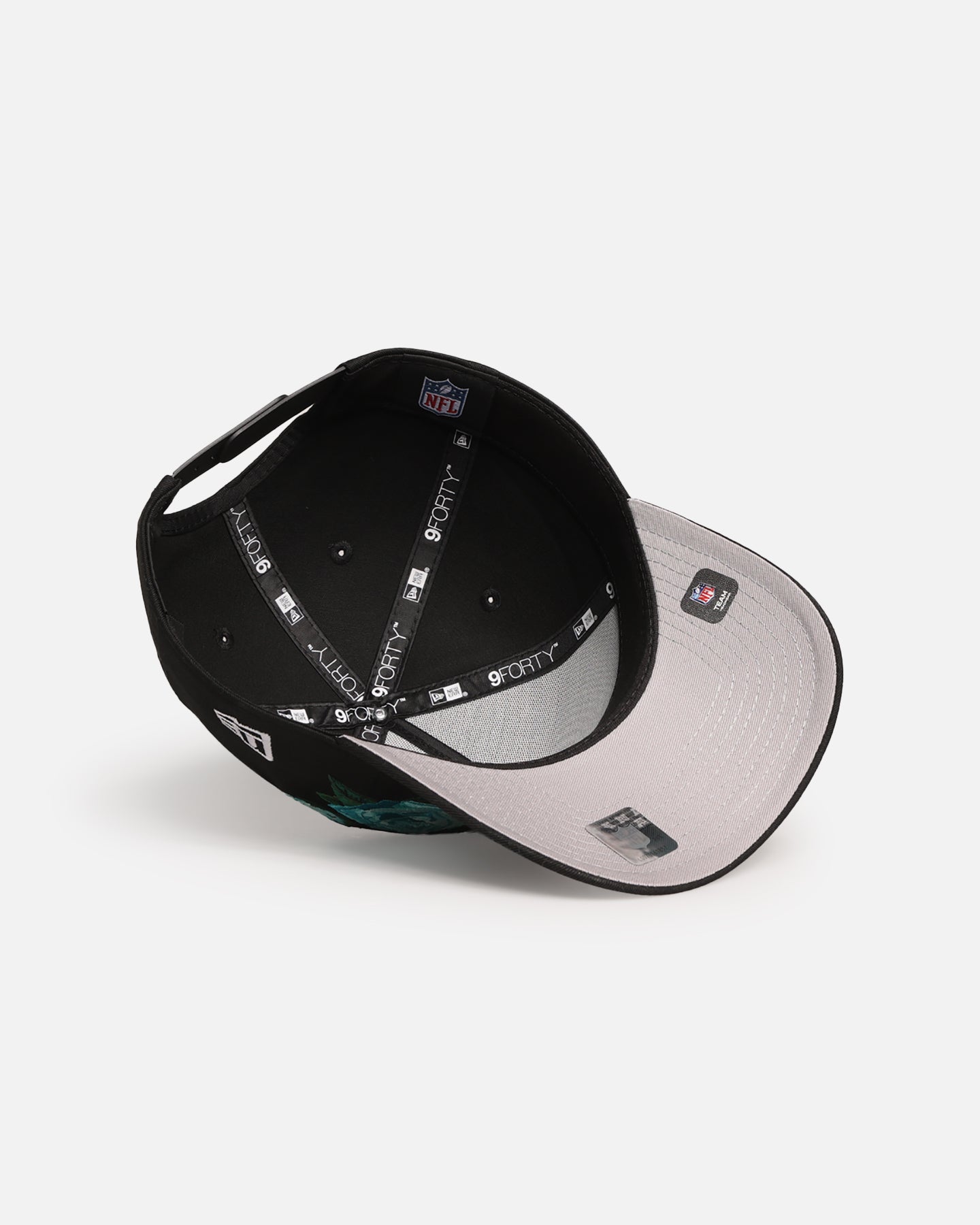 New Era Philadelphia Eagles 'Aqua Rose Embroidery' 9FORTY A-Frame Snapback Black/Aqua、mySite、zt4zffjzw