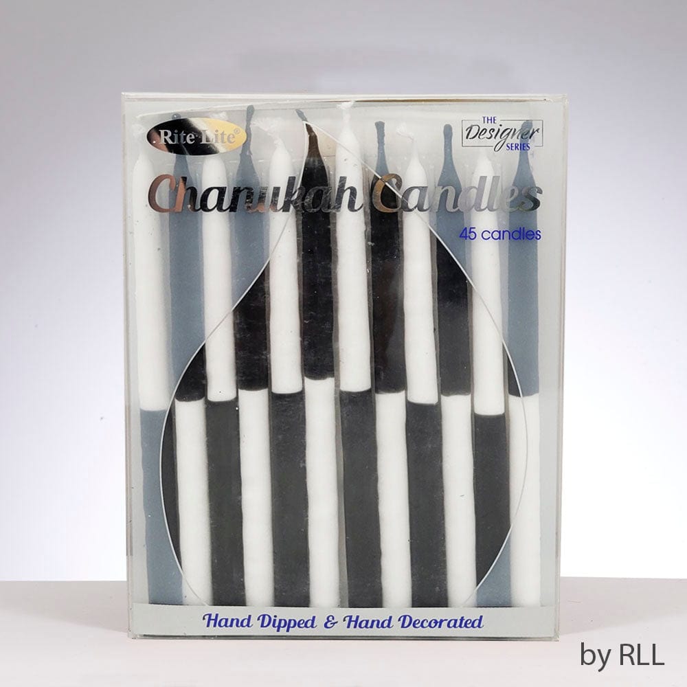 Two-Tone Black and White Premium Hanukkah Candles、mySite、topwebapps