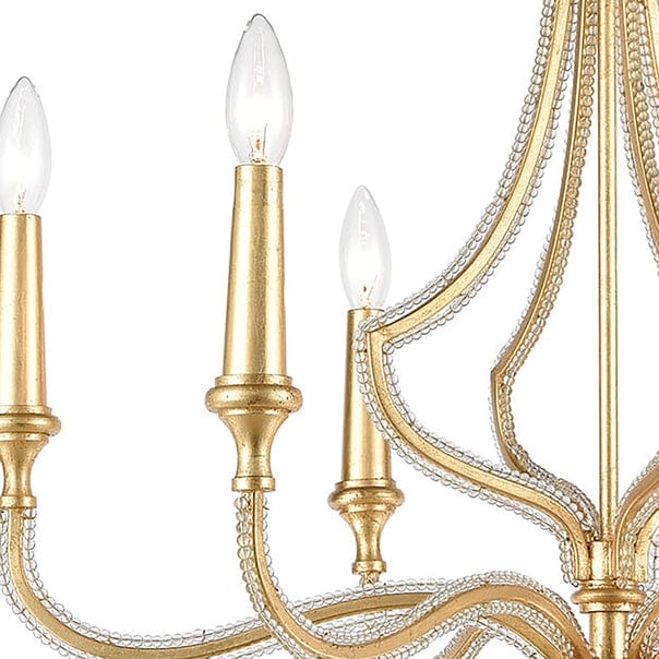 La Rochelle 6-Lght Chandelier Parisian Gold Leaf、mySite、g9winljtr