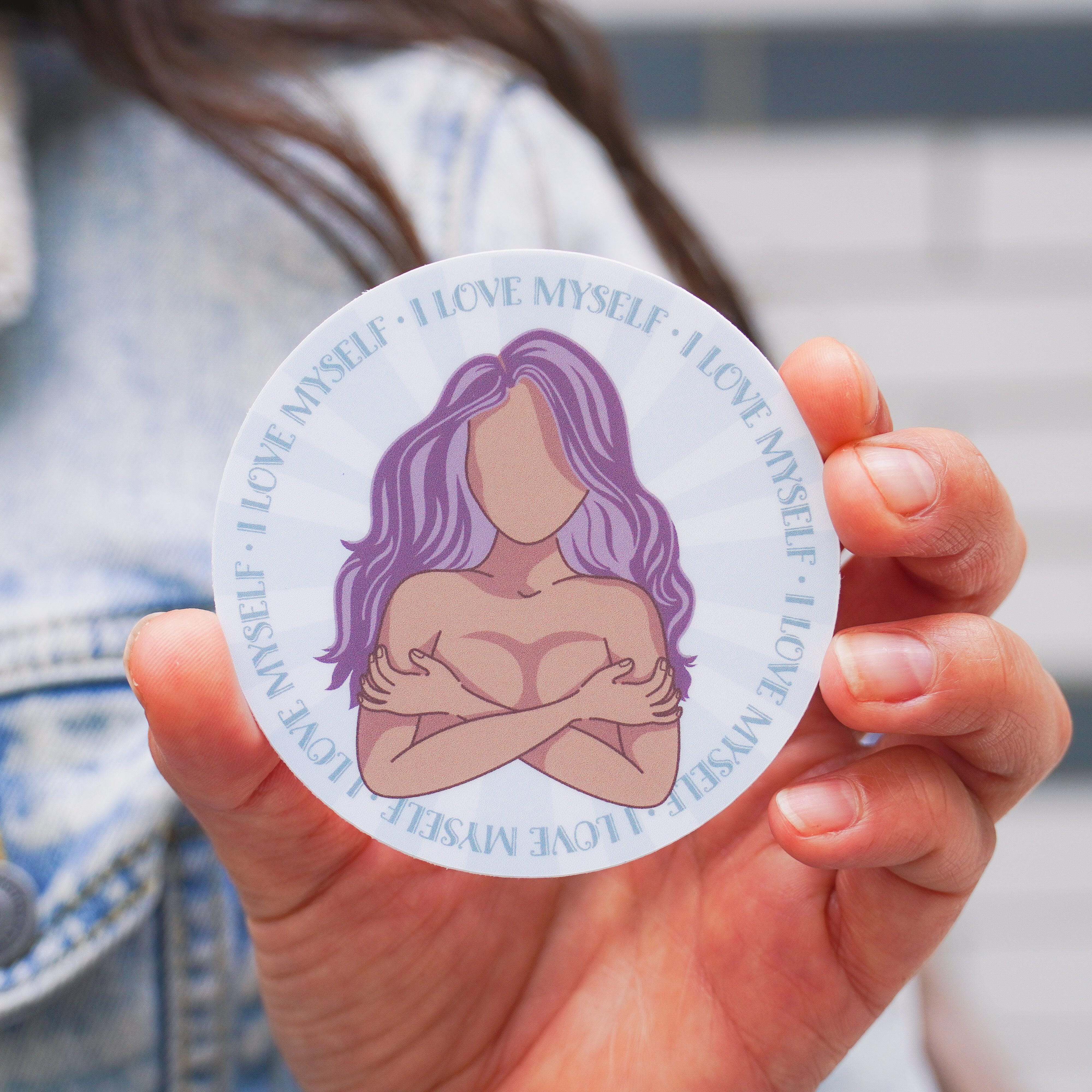  I Love Myself Positivity Sticker、mySite、elrpsem3k