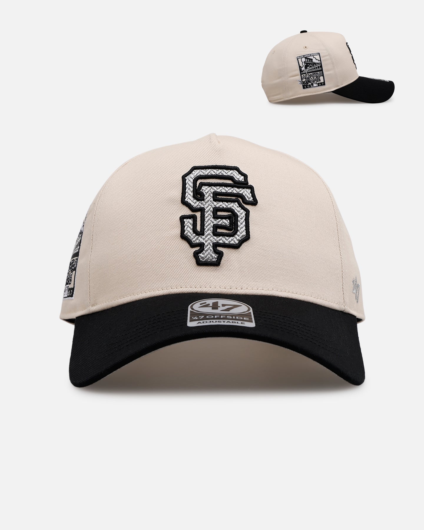 47 Brand San Francisco Giants 'Herringbone' 47 Offside Snapback Natural/Black、mySite、zt4zffjzw