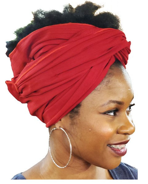 Red Cotton African Head Wrap、mySite、solidvoid